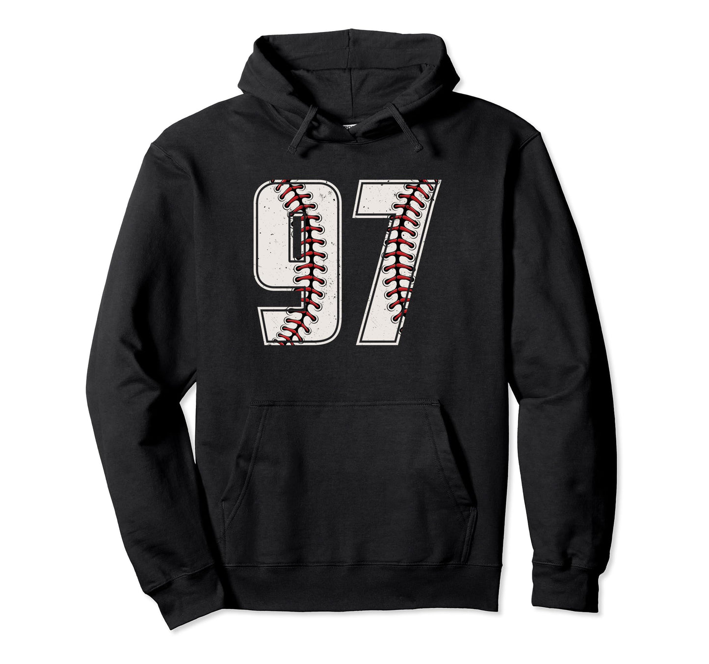 Baseball Player Number 97 Ninety Seven Hoodie - Fun Novelty Design Unisex - T-Shirt, Sweatshirt, Hoodie