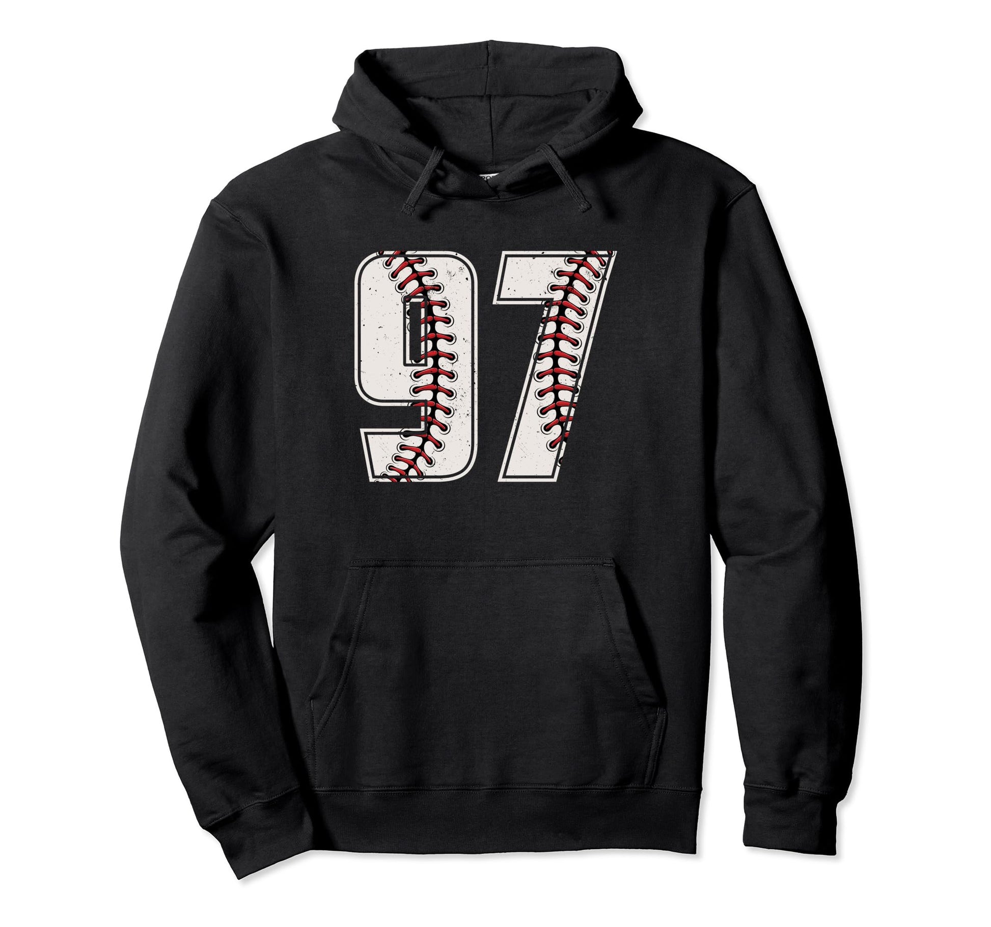 Baseball Player Number 97 Ninety Seven Hoodie - Fun Novelty Design Unisex - T-Shirt, Sweatshirt, Hoodie