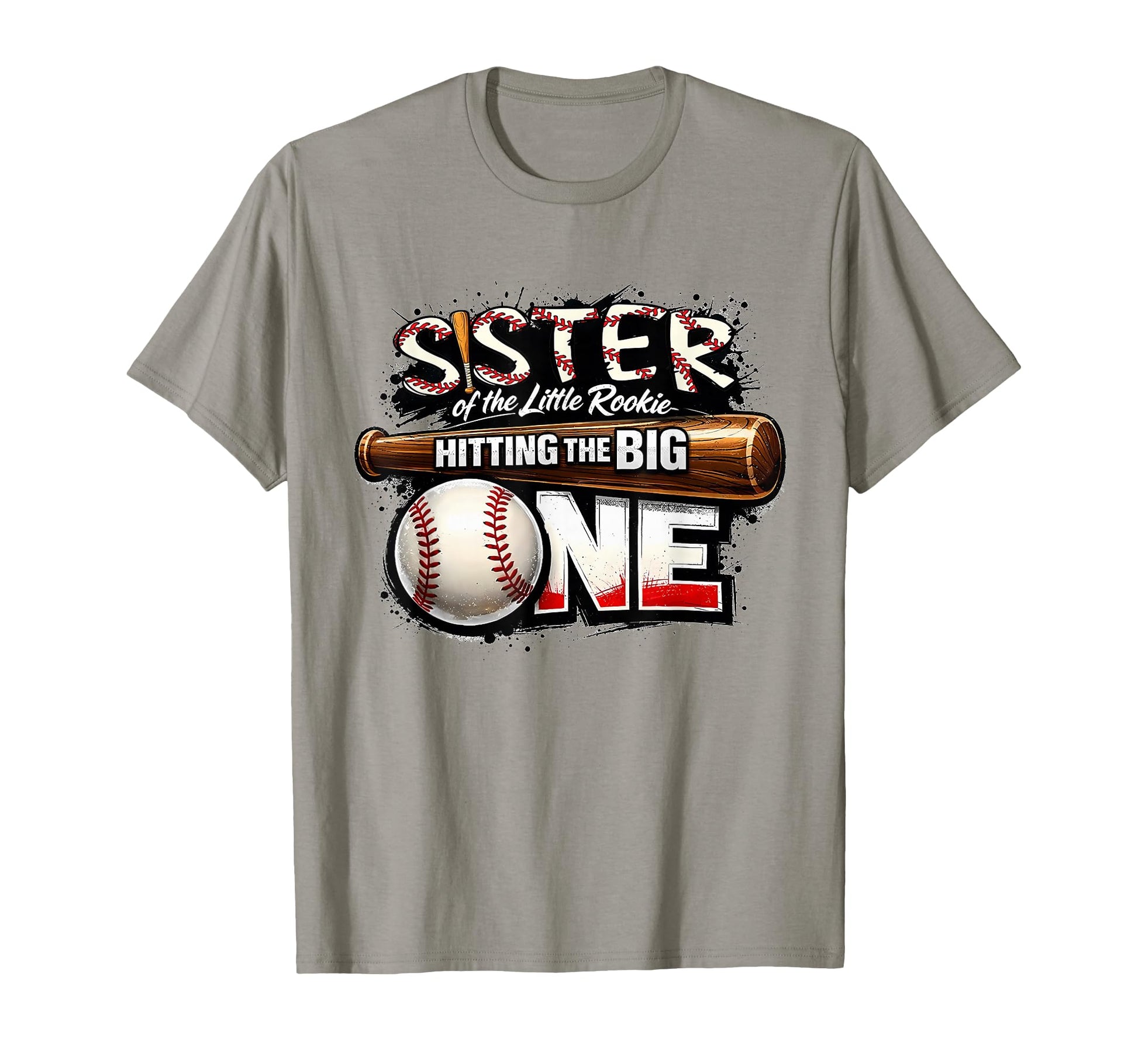 Sis Sister Lil Rookie Baseball 1St Birthday T-Shirt - Unique Graphic Unisex - T-Shirt, Sweatshirt, Hoodie