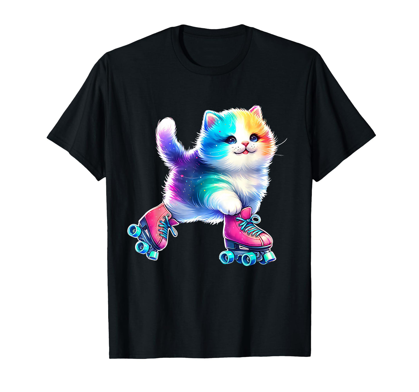 Roller Skating Cat Roller Derby T-Shirt - Fun Novelty Design Men Women - T-Shirt, Sweatshirt, Hoodie