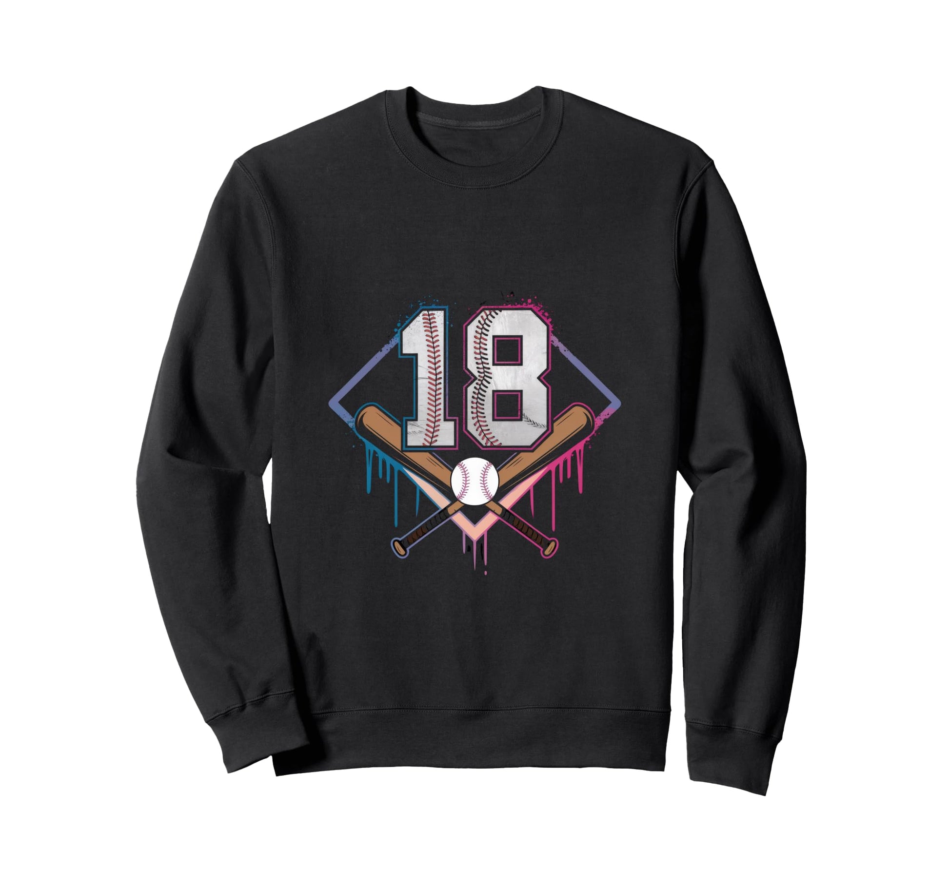 Baseball Home Ice Cream 18Th Sweatshirt - Novelty Apparel for Adults - T-Shirt, Sweatshirt, Hoodie