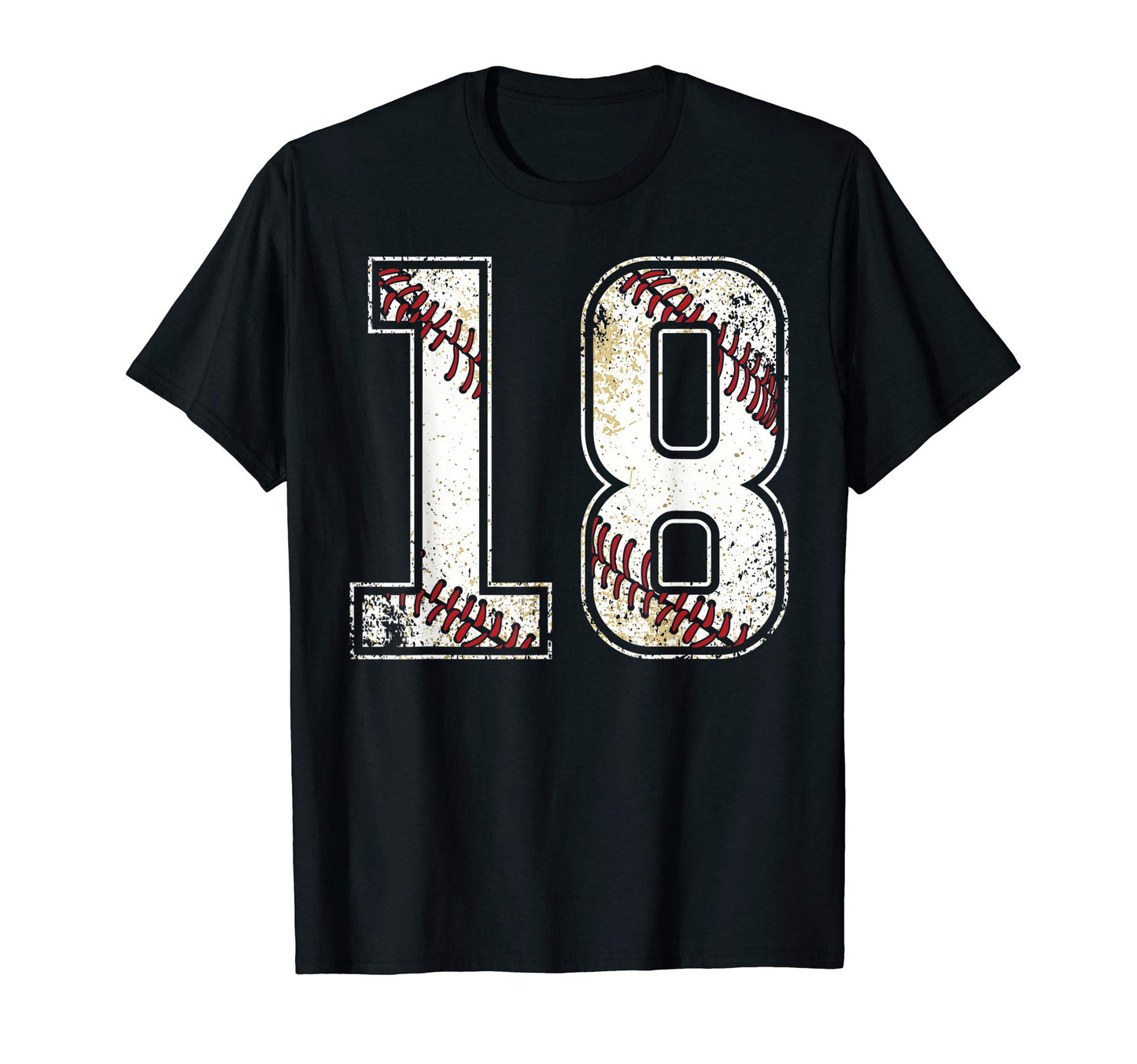 18 Baseball Jersey Number 18 Birthday T-Shirt - Custom Art Print Unisex - T-Shirt, Sweatshirt, Hoodie