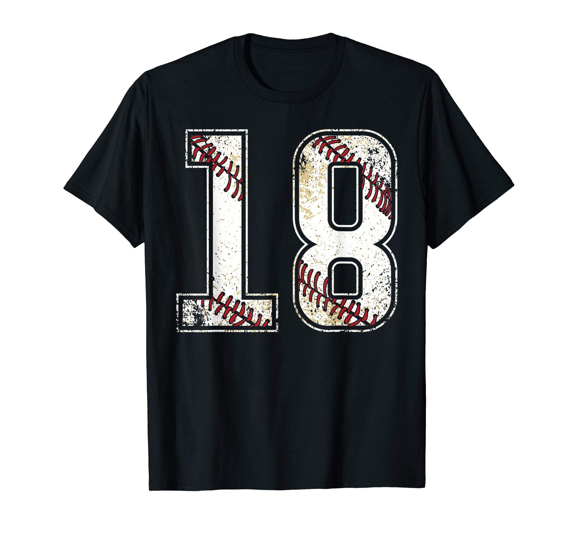 18 Baseball Jersey Number 18 Birthday T-Shirt - Custom Art Print Unisex - T-Shirt, Sweatshirt, Hoodie