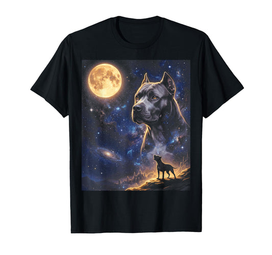 90S Pitbull Howling Moon Y2K T-Shirt - Aesthetic Graphic Men Women - T-Shirt, Sweatshirt, Hoodie