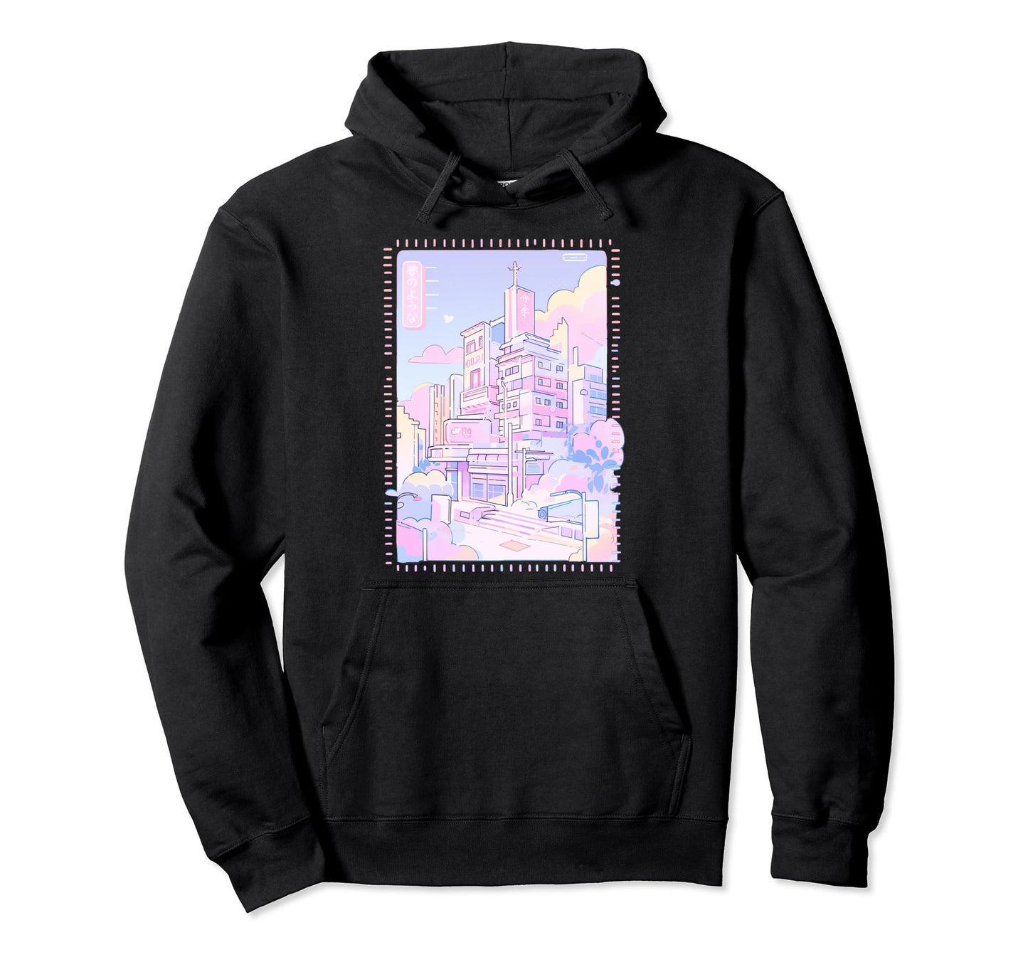 Pastel Anime City Y2K 90S Aesthetic Hoodie - Casual Everyday Wear Unisex - T-Shirt, Sweatshirt, Hoodie