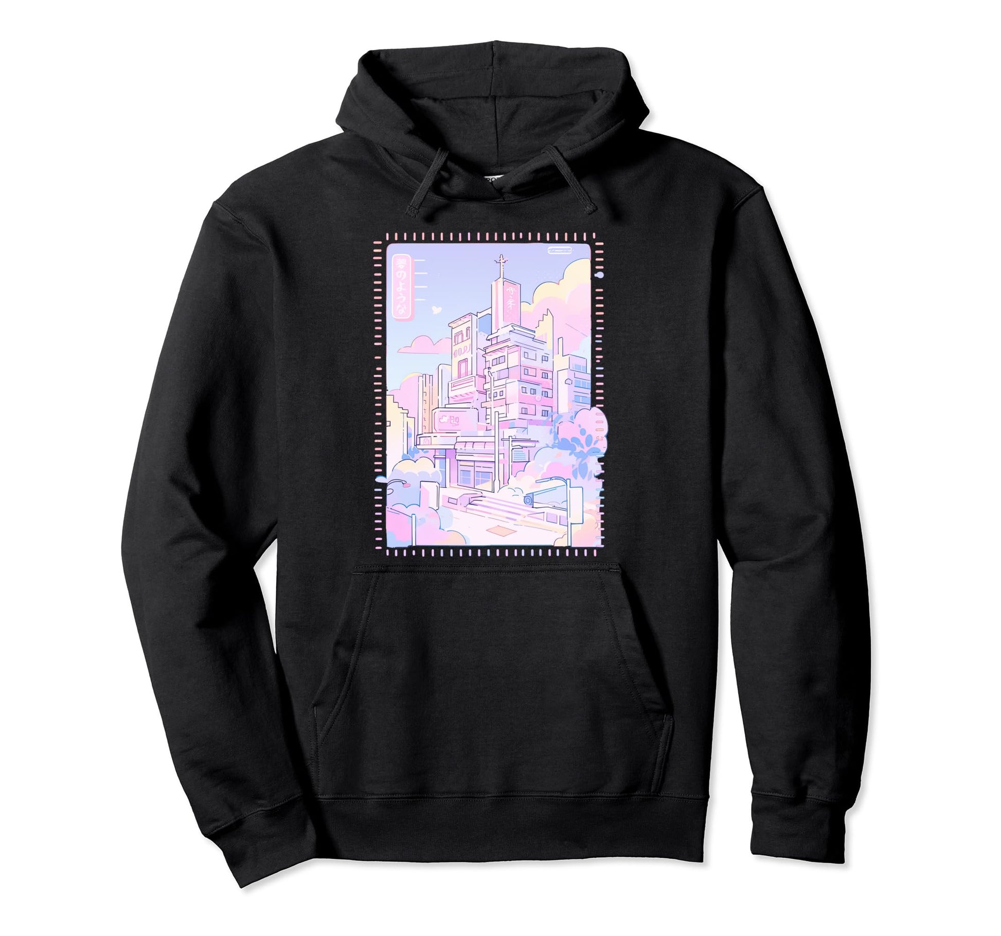 Pastel Anime City Y2K 90S Aesthetic Hoodie - Casual Everyday Wear Unisex - T-Shirt, Sweatshirt, Hoodie