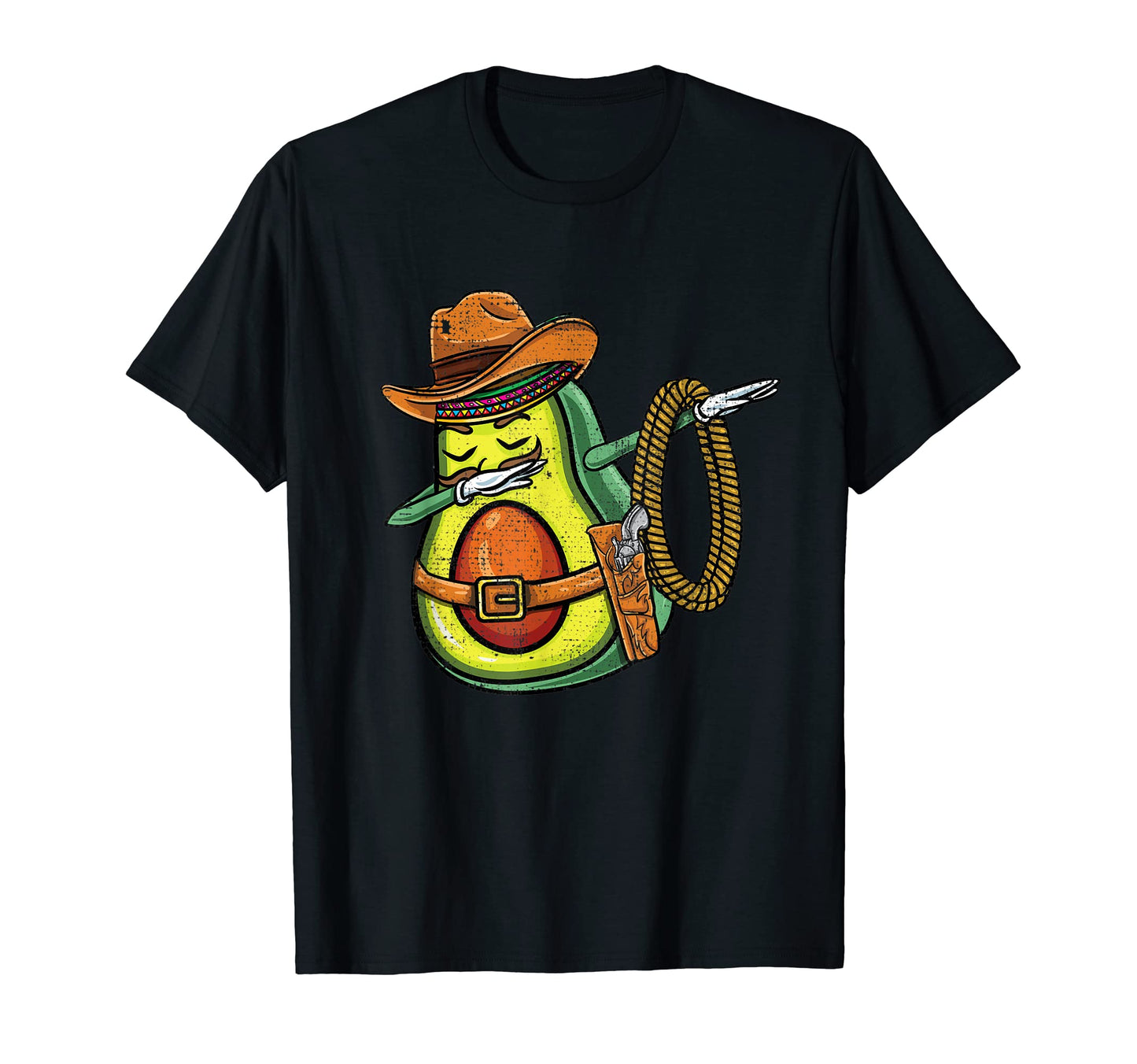 Dabbing Mexican Avocado Cowboy T-Shirt - Graphic Print for Adults - T-Shirt, Sweatshirt, Hoodie