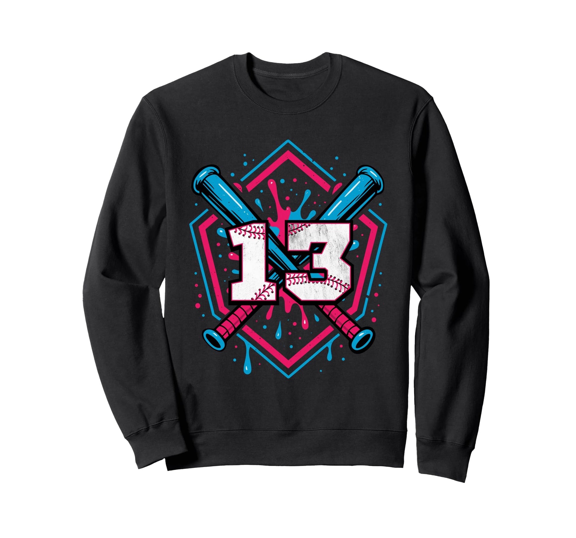 Baseball 13 Year Old Ice Cream Sweatshirt - Custom Art Print Men Women - T-Shirt, Sweatshirt, Hoodie