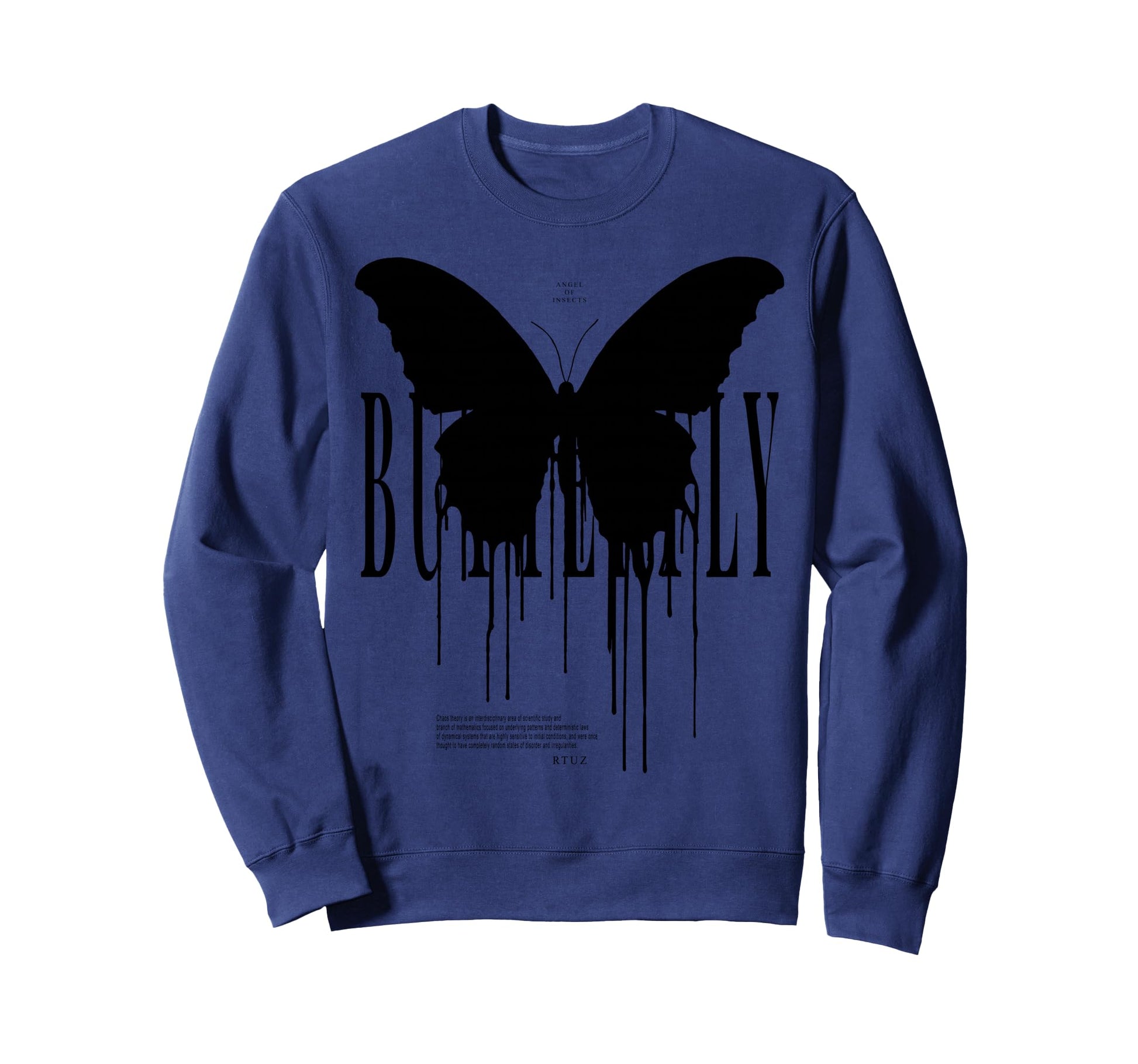 Y2K Streetwear Butterfly Sweatshirt - Fun Novelty Design for Adults - T-Shirt, Sweatshirt, Hoodie