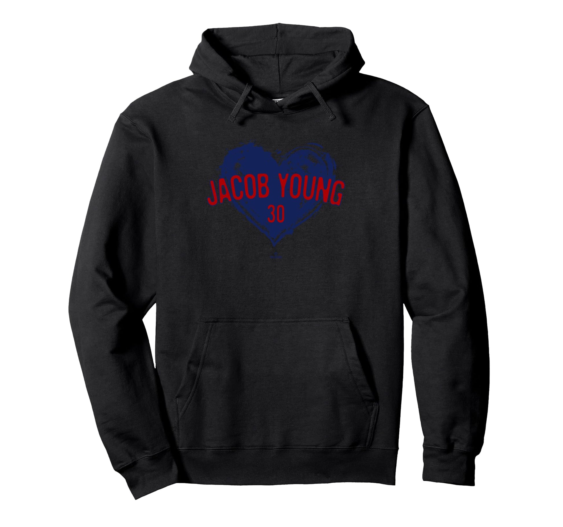 Distressed Heart Jacob Young Washington Hoodie - Novelty Apparel Unisex - T-Shirt, Sweatshirt, Hoodie