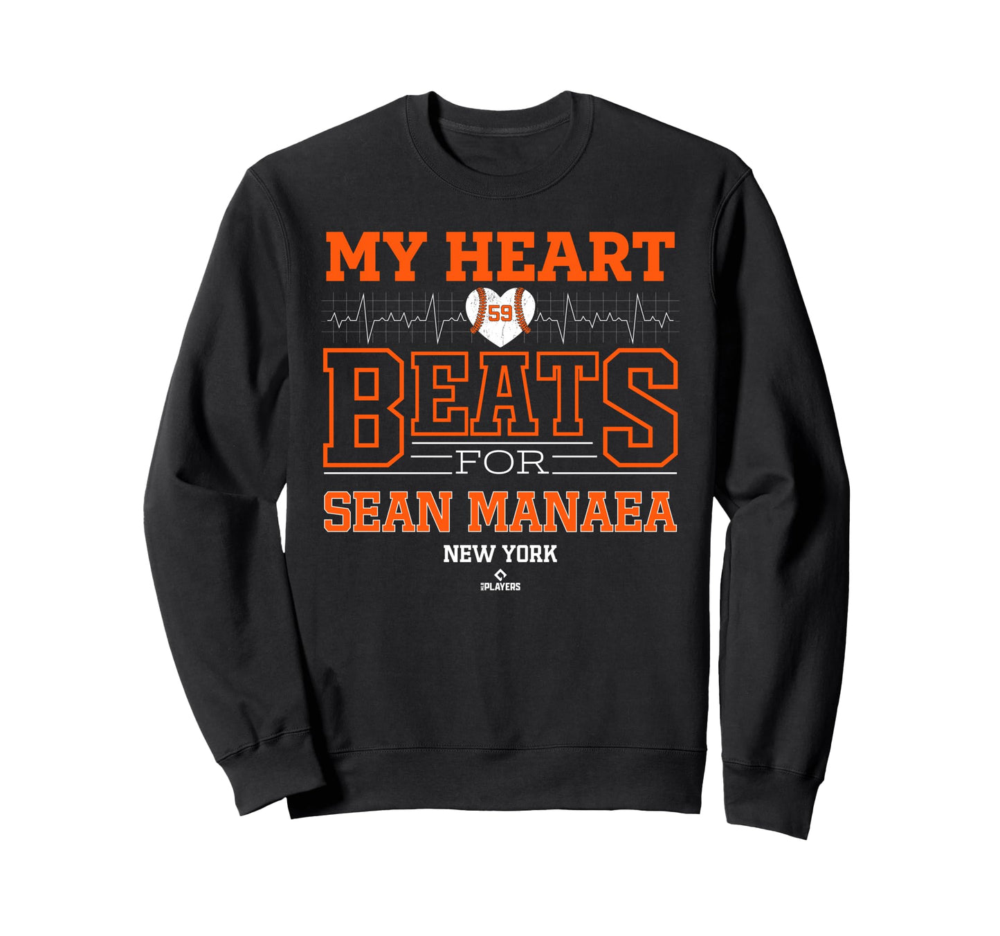 My Heart Beats Sean Manaea New York Sweatshirt - Minimalist Print Unisex - T-Shirt, Sweatshirt, Hoodie