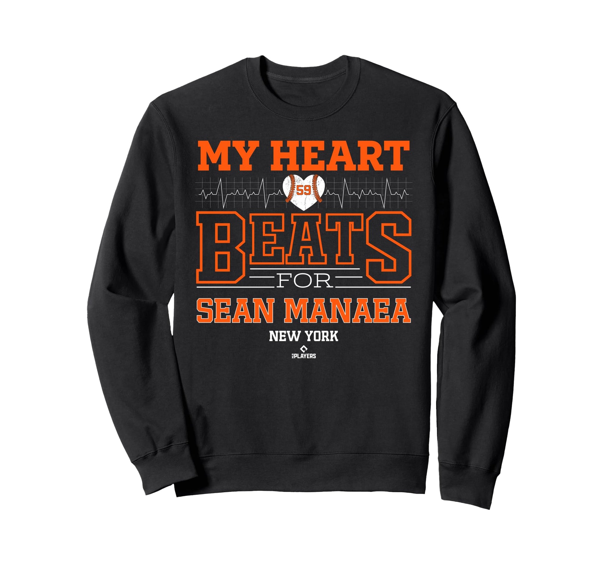 My Heart Beats Sean Manaea New York Sweatshirt - Minimalist Print Unisex - T-Shirt, Sweatshirt, Hoodie