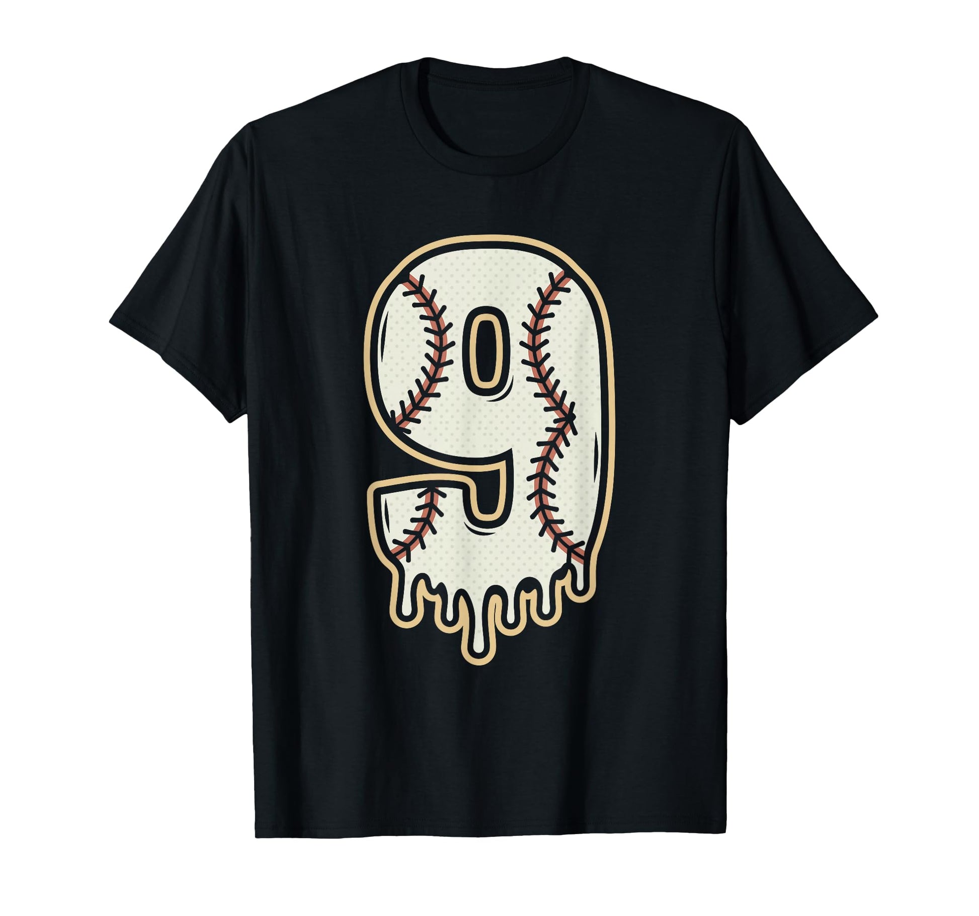 Dripping 9Th Birthday Baseball T-Shirt - Streetwear Style for Adults - T-Shirt, Sweatshirt, Hoodie