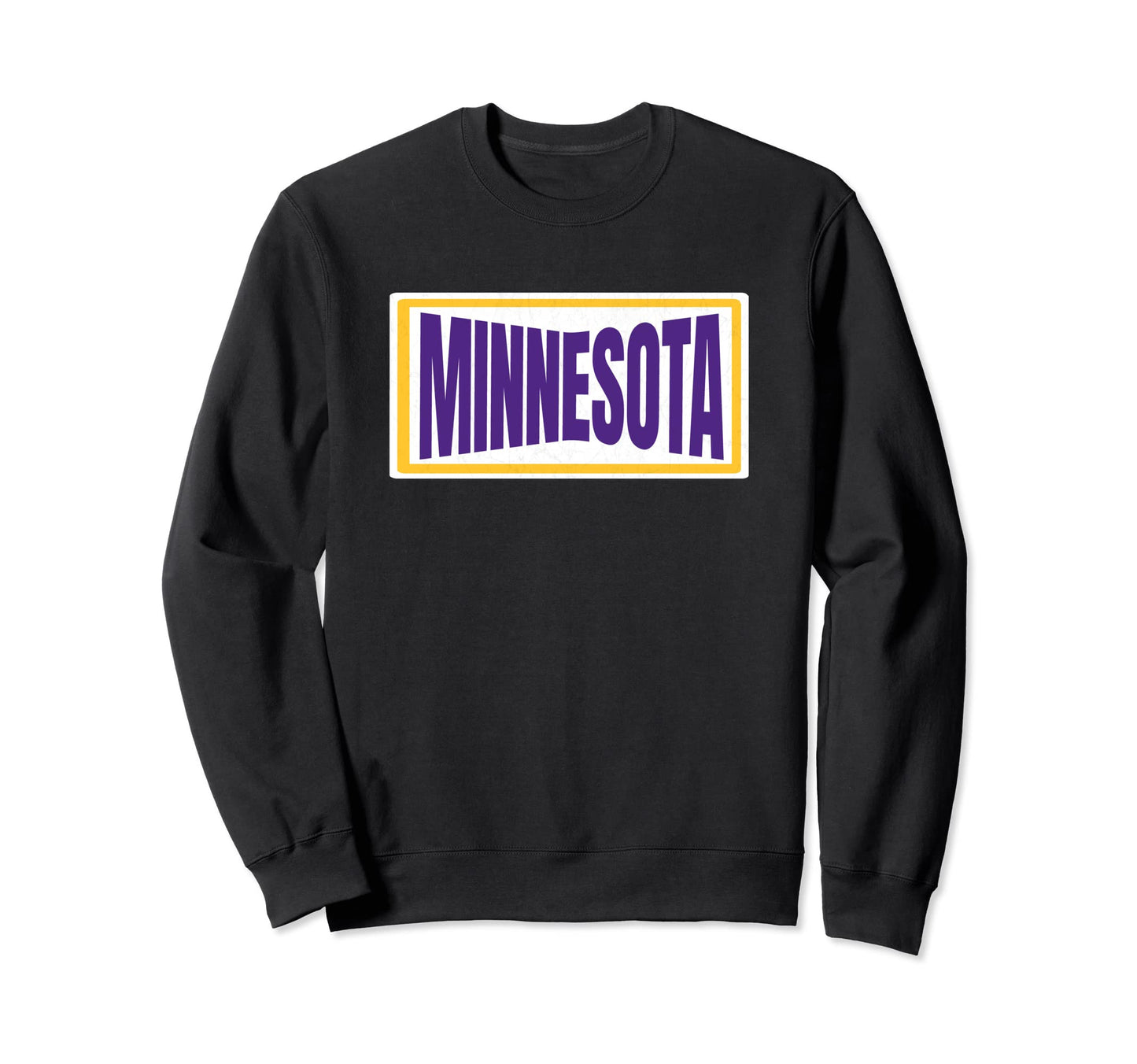 Minnesota Purple Yellow Striped Sweatshirt - Minimalist Print Men Women - T-Shirt, Sweatshirt, Hoodie