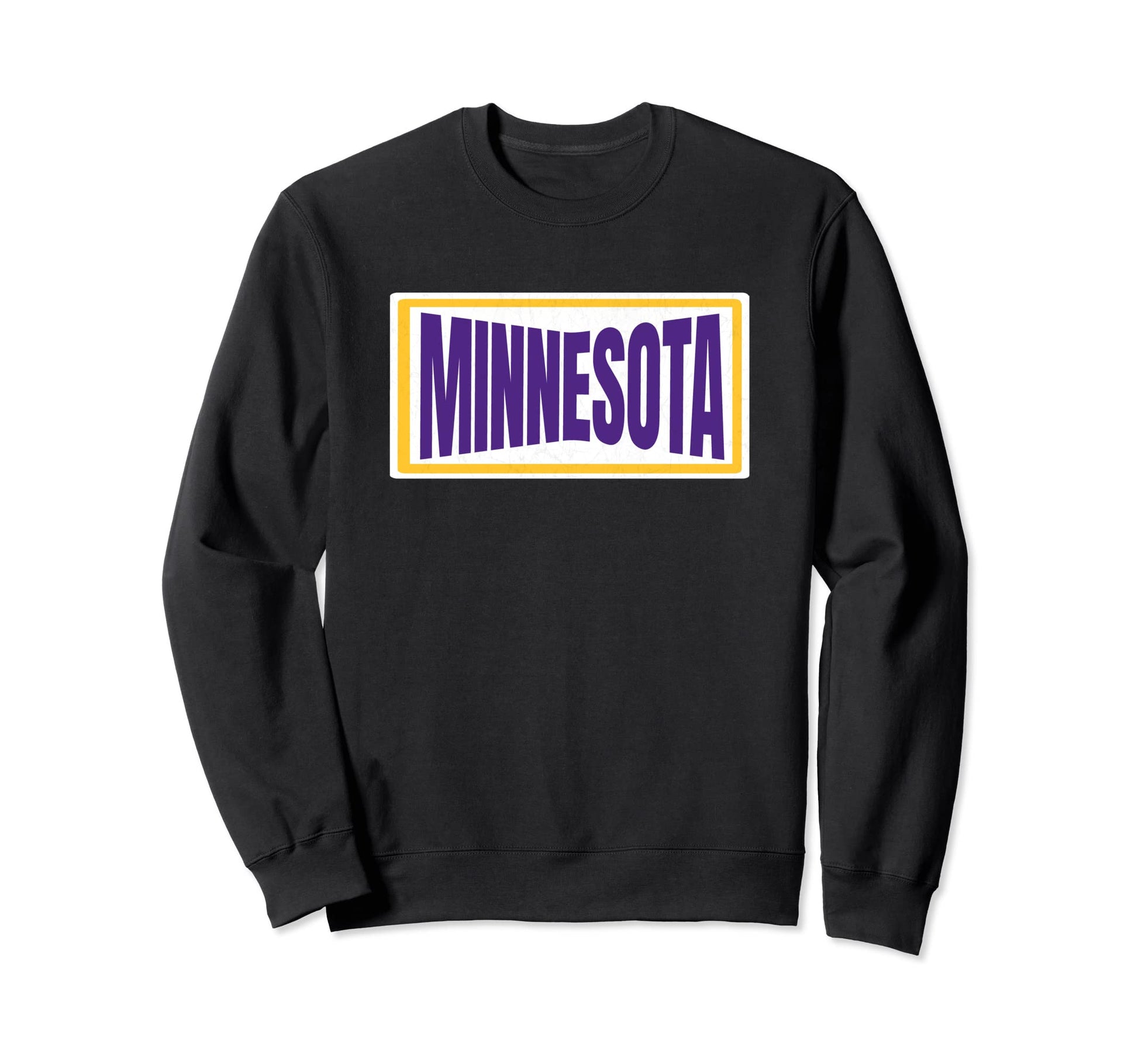 Minnesota Purple Yellow Striped Sweatshirt - Minimalist Print Men Women - T-Shirt, Sweatshirt, Hoodie