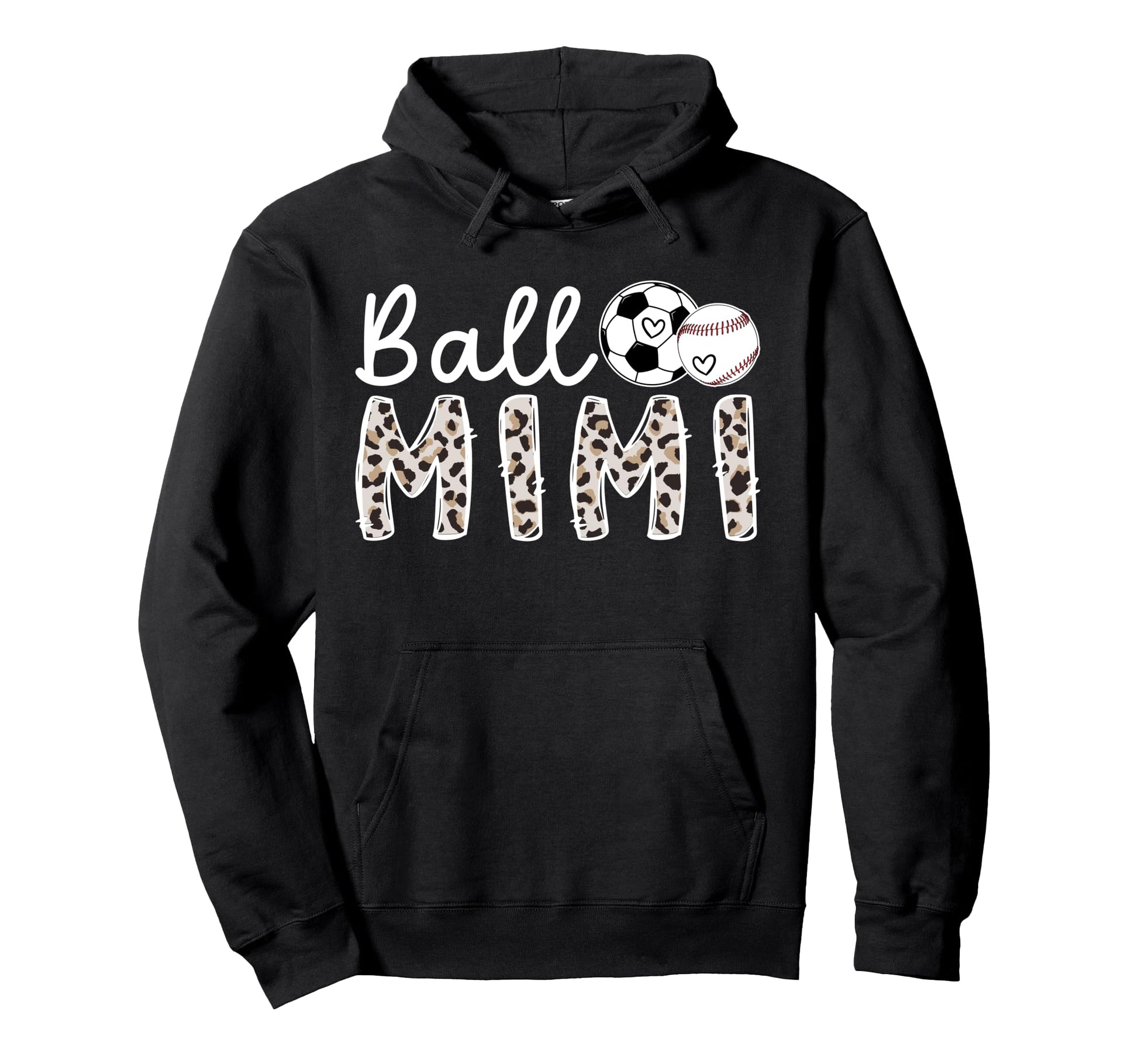 Ball Mimi Grandma Baseball Soccer Hoodie - Casual Everyday Wear Men Women - T-Shirt, Sweatshirt, Hoodie