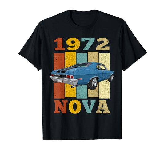 1972 72 Nova Silhouette Muscle Car T-Shirt - Streetwear Style for Adults - T-Shirt, Sweatshirt, Hoodie