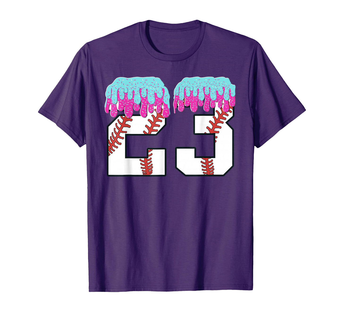 Number 23 Jersey Baseball Drip 23 T-Shirt - Aesthetic Graphic for Adults - T-Shirt, Sweatshirt, Hoodie