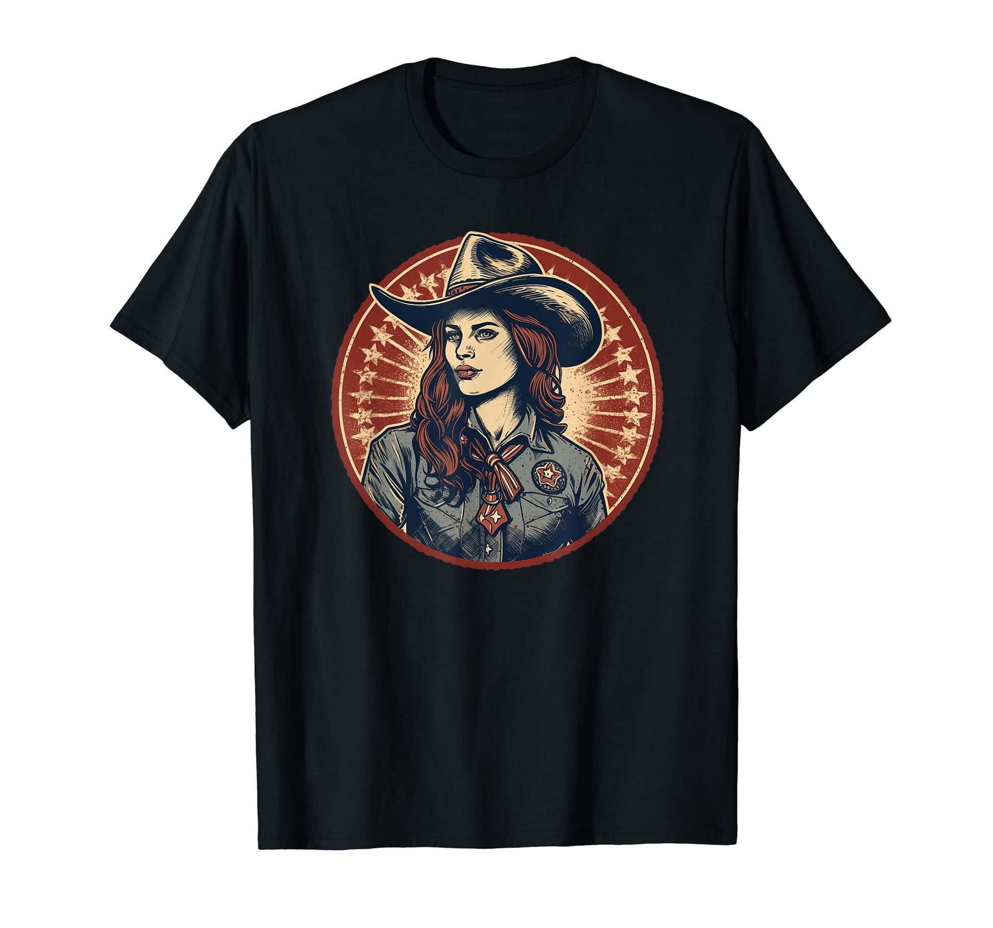 Cowgirl Cowboy Patriotic Cow And T-Shirt - Fun Novelty Design for Adults - T-Shirt, Sweatshirt, Hoodie