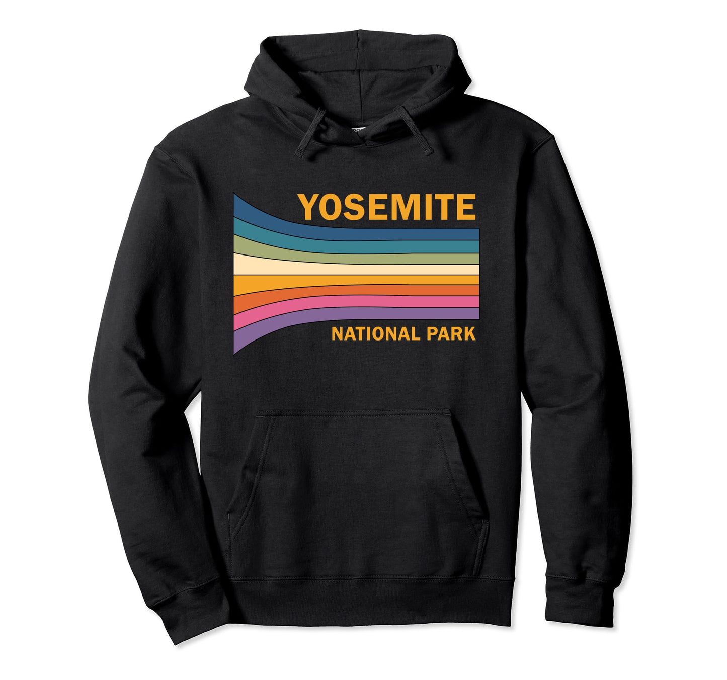70S Yosemite National Park Hoodie - Fun Novelty Design for Adults - T-Shirt, Sweatshirt, Hoodie