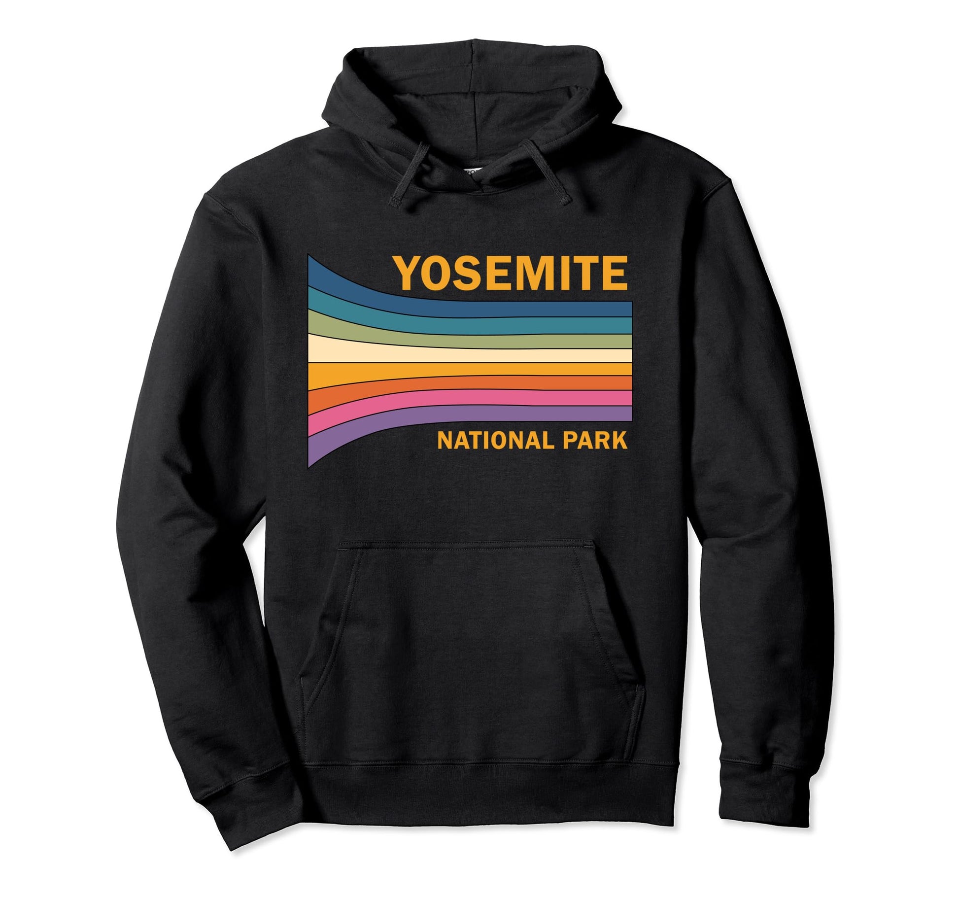 70S Yosemite National Park Hoodie - Fun Novelty Design for Adults - T-Shirt, Sweatshirt, Hoodie