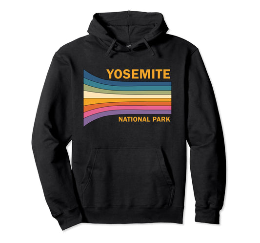 70S Yosemite National Park Hoodie - Fun Novelty Design for Adults - T-Shirt, Sweatshirt, Hoodie