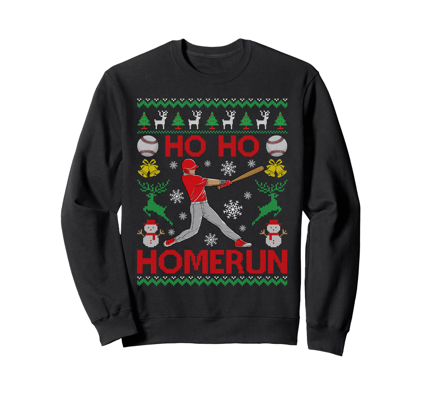 Hoho Homerun Baseball Player Sweatshirt - Fun Novelty Design for Adults - T-Shirt, Sweatshirt, Hoodie