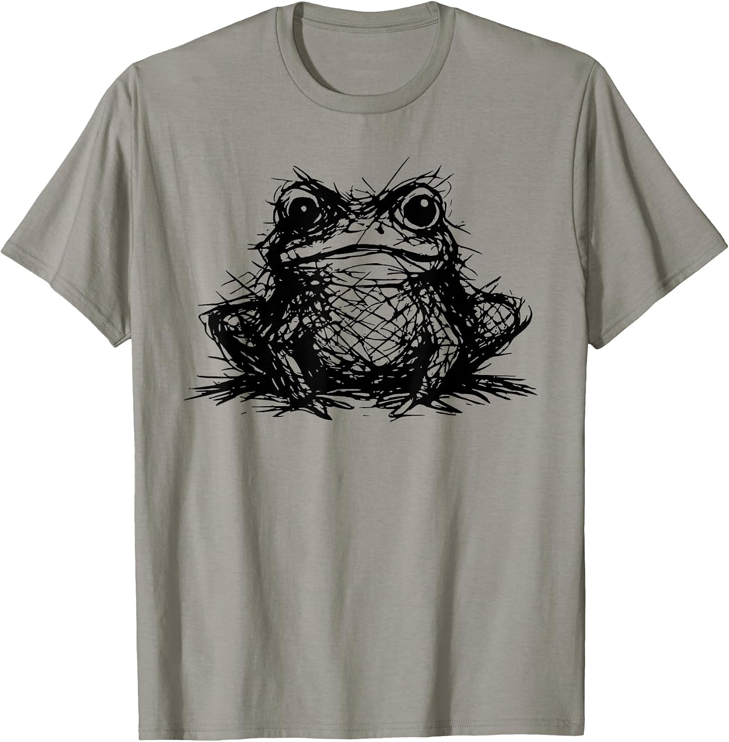 Scribble Frog Art Minimal Designs Line - Adult & Kids T-Shirts, Sweatshirts & Hoodies apparel design preview 1