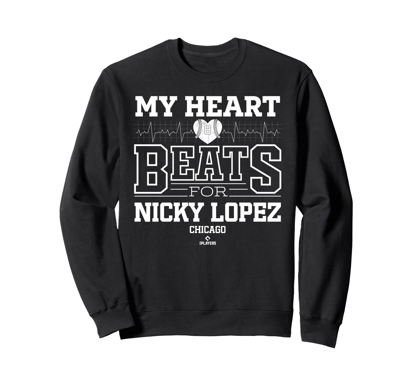 My Heart Beats Nicky Lopez Chicago Sweatshirt - Minimalist Print Men Women - T-Shirt, Sweatshirt, Hoodie