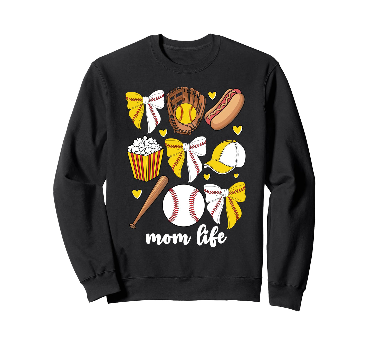 Half Baseball And Softball Mom Mama Sweatshirt - Unique Graphic for Adults - T-Shirt, Sweatshirt, Hoodie