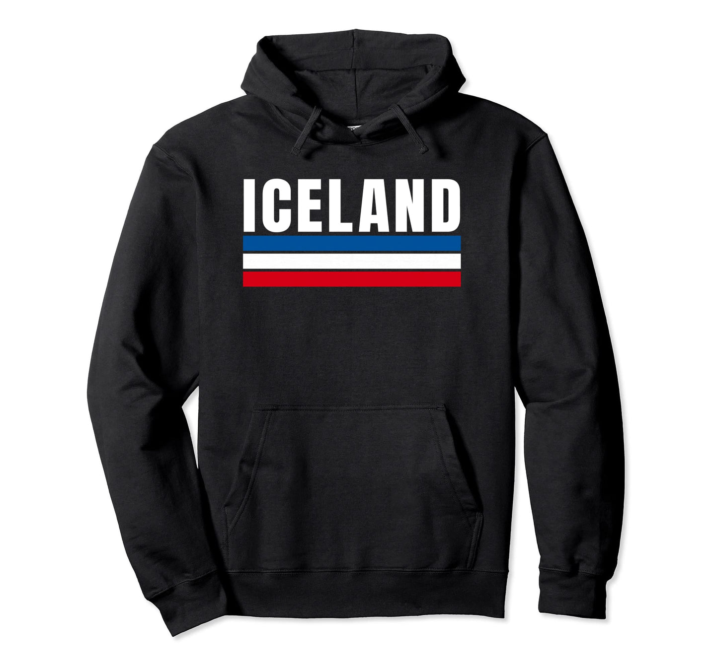 Iceland Blue White Red Icelander Fan Hoodie - Custom Art Print for Adults - T-Shirt, Sweatshirt, Hoodie
