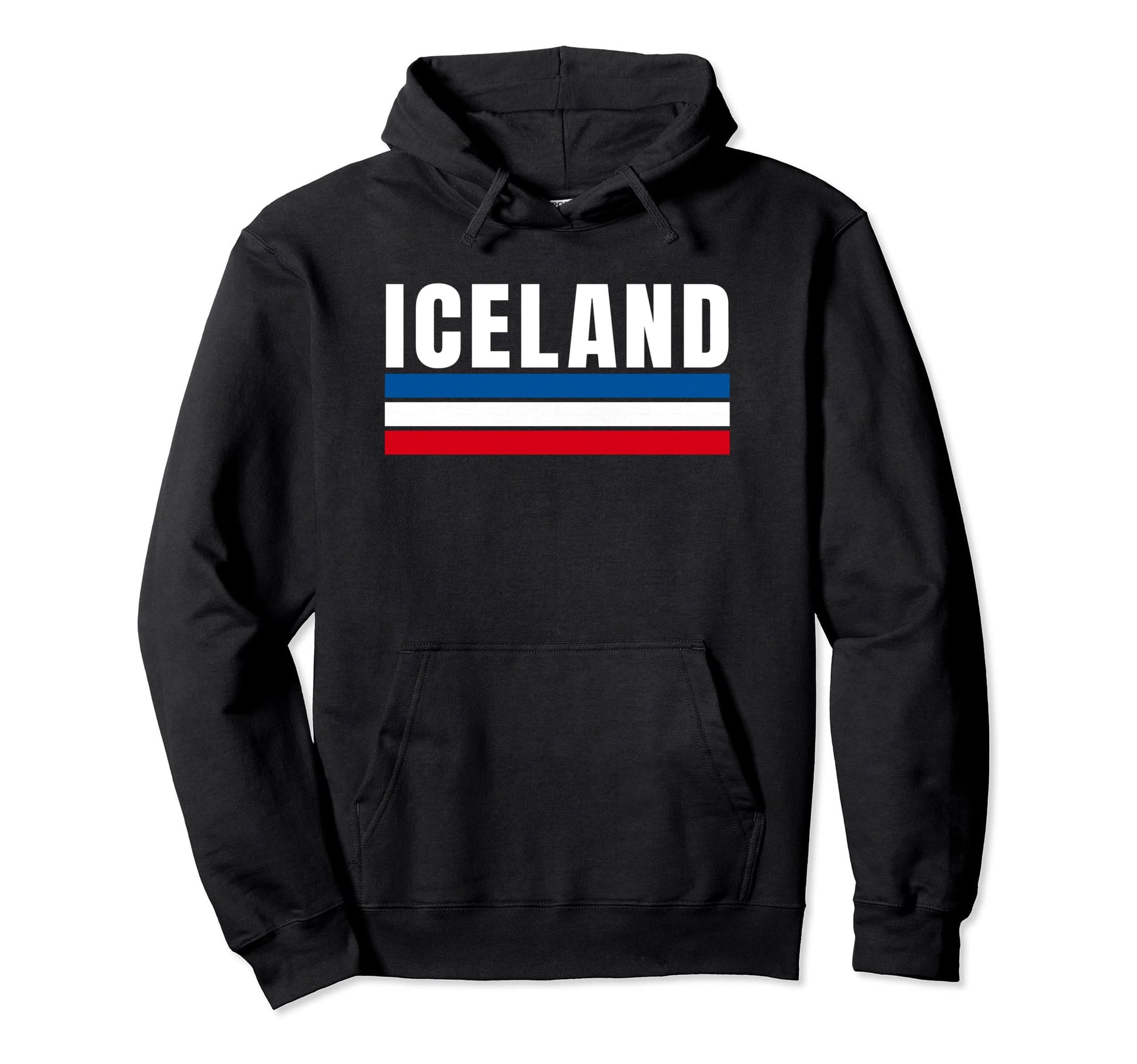 Iceland Blue White Red Icelander Fan Hoodie - Custom Art Print for Adults - T-Shirt, Sweatshirt, Hoodie