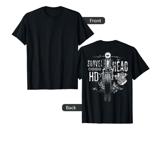 1966 Shovelhead Vtwin Motorycle Springer T-Shirt - Custom Art Print Unisex - T-Shirt, Sweatshirt, Hoodie