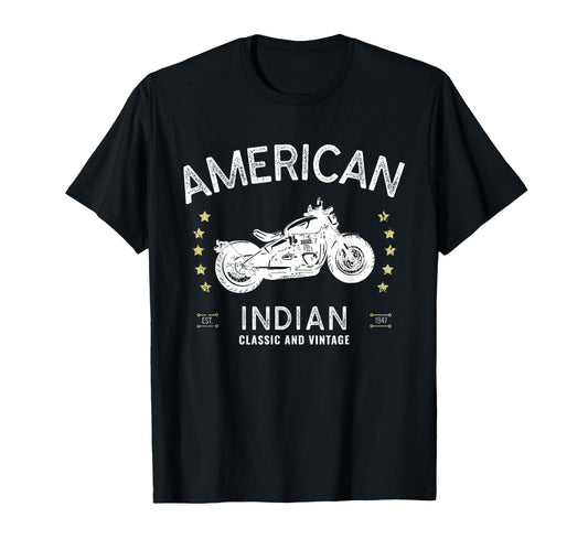 American Motorcycle Indian Biker Club T-Shirt - Aesthetic Graphic Unisex - T-Shirt, Sweatshirt, Hoodie