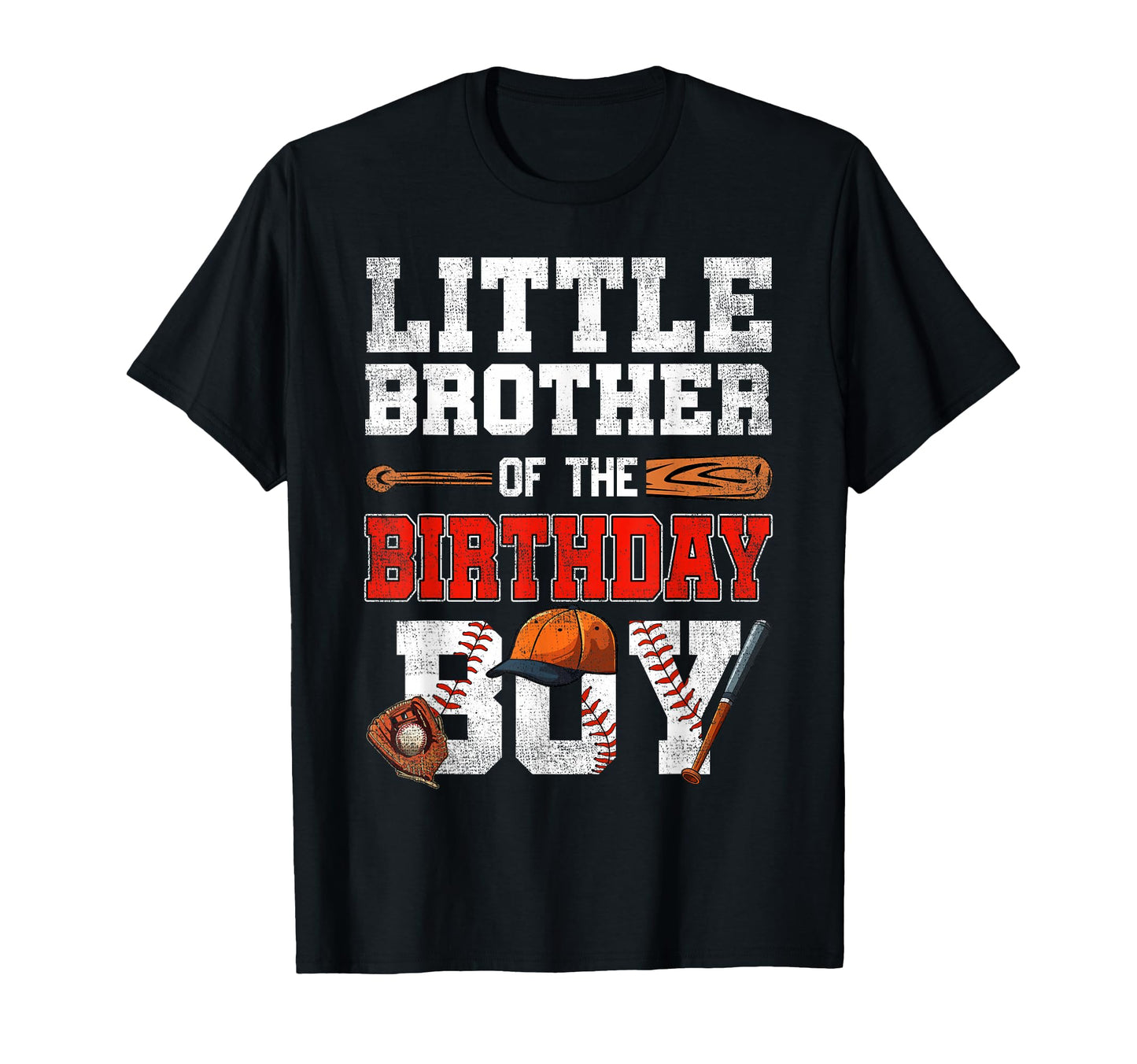 Little Brother Birthday Baseball Bday T-Shirt - Unique Graphic Men Women - T-Shirt, Sweatshirt, Hoodie