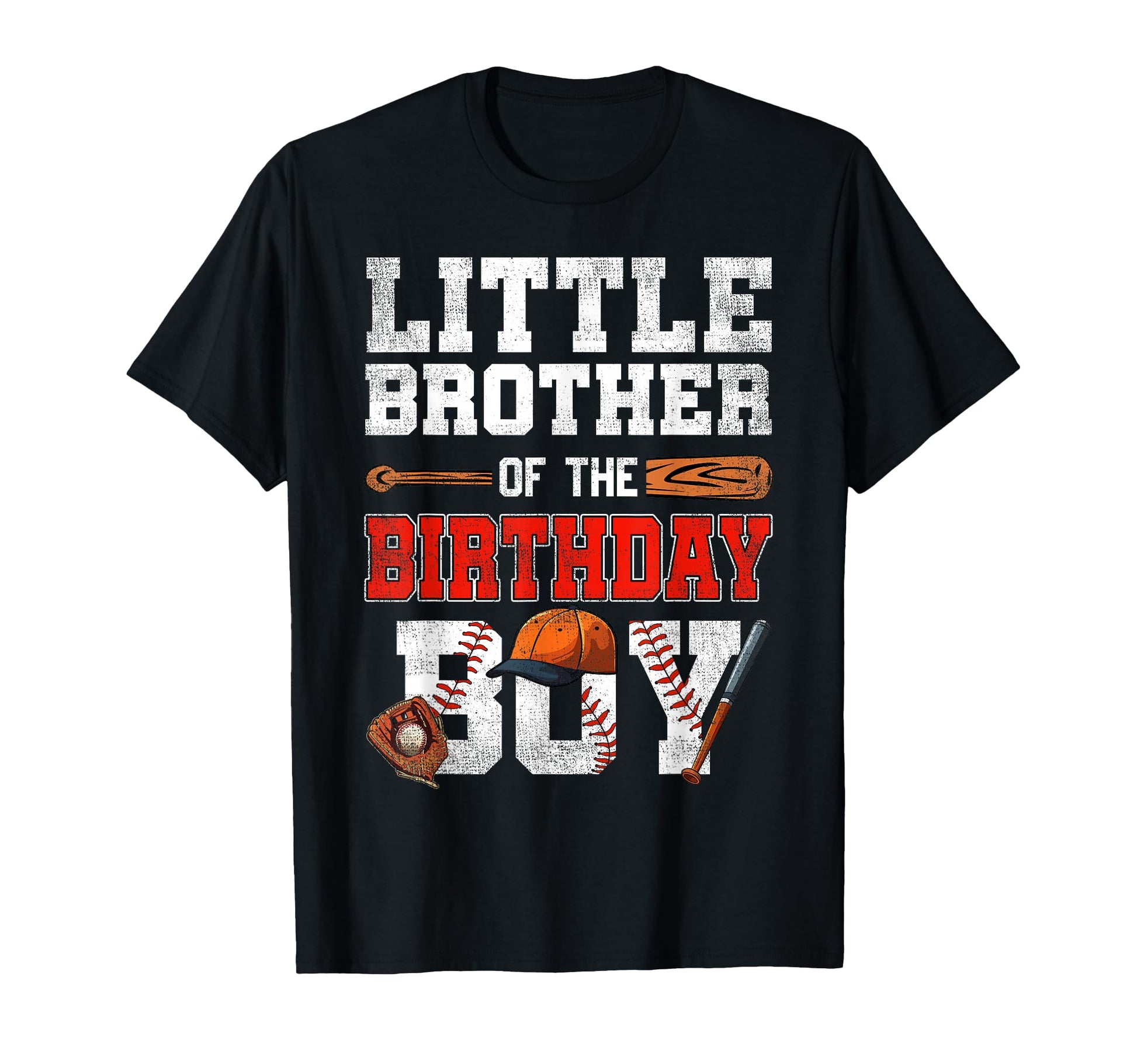 Little Brother Birthday Baseball Bday T-Shirt - Unique Graphic Men Women - T-Shirt, Sweatshirt, Hoodie