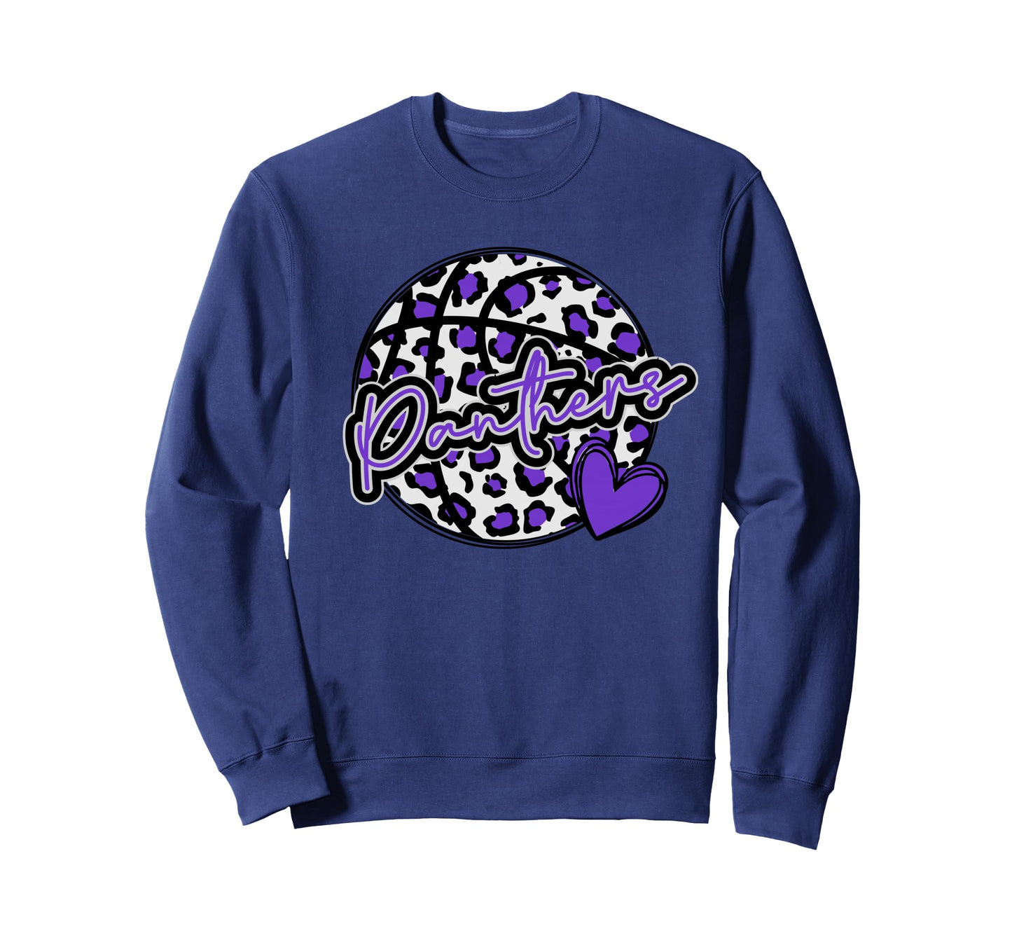 Leopard Cheetah Basketball Panthers Sweatshirt - Minimalist Print Unisex - T-Shirt, Sweatshirt, Hoodie