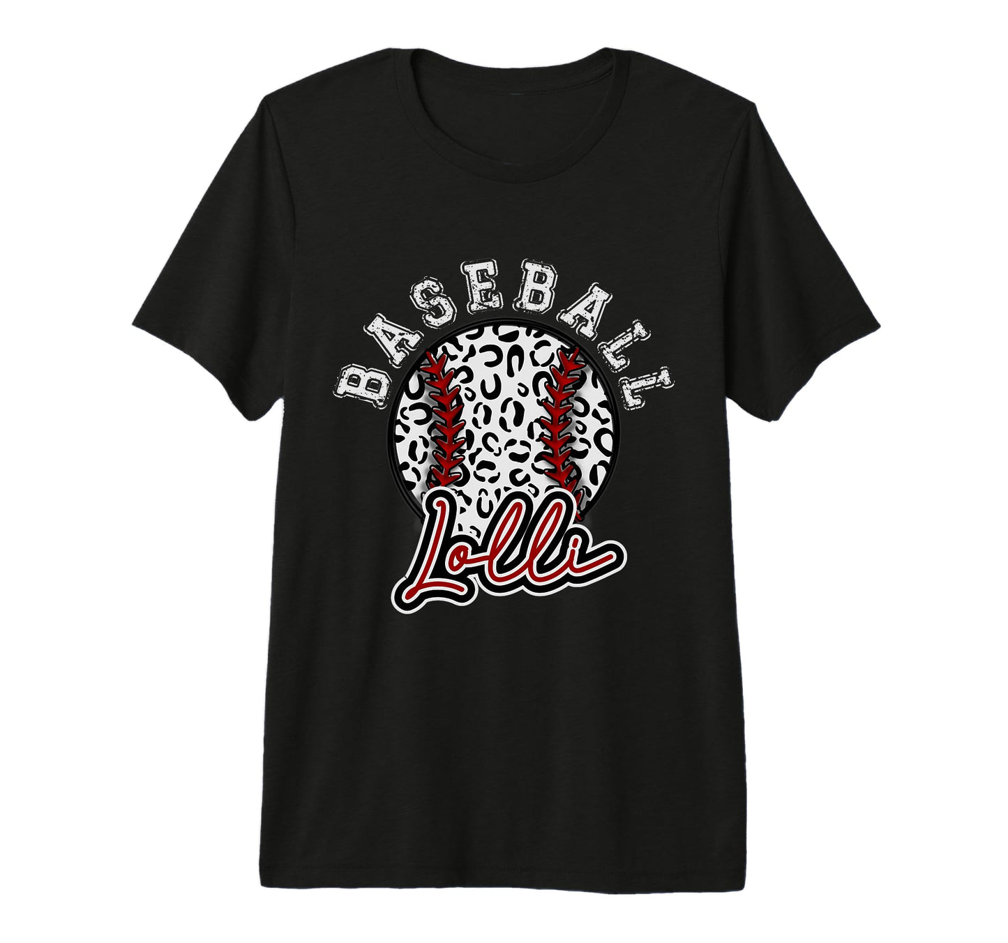 Leopard Cheetah Baseball Lolli T-Shirt - Aesthetic Graphic for Adults - T-Shirt, Sweatshirt, Hoodie