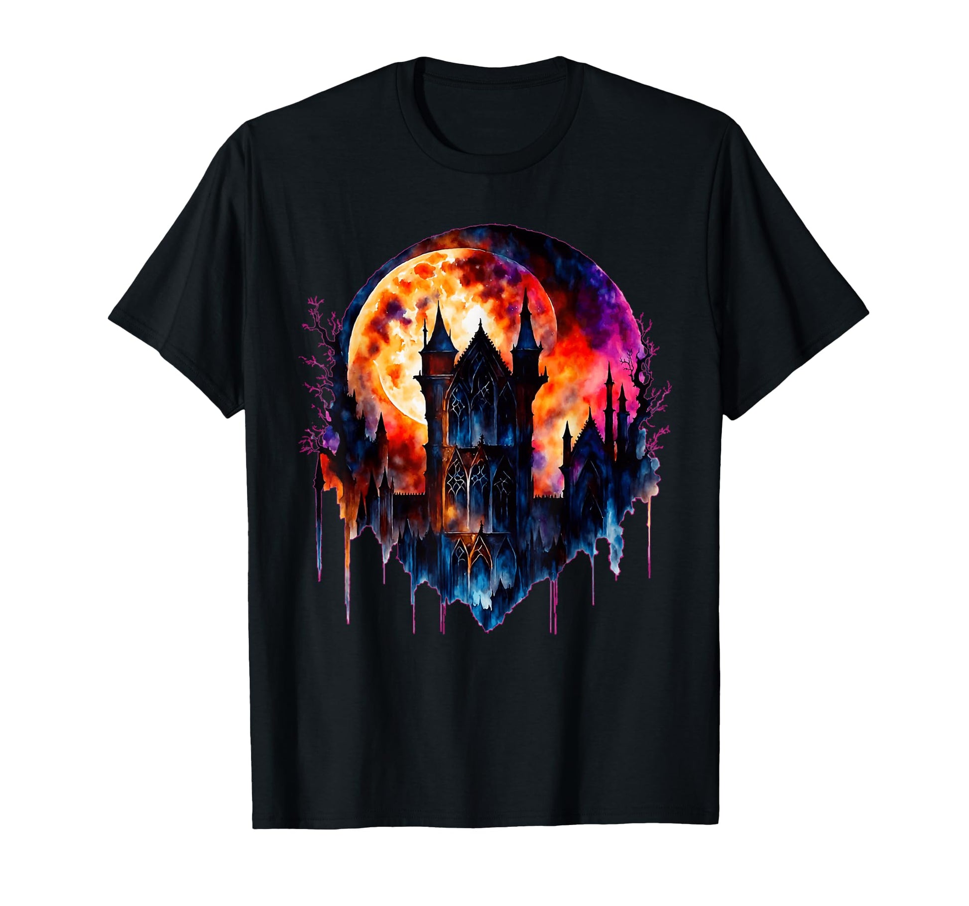 Occult Castle Reaper Art Goths Emo Gothic T-Shirt - Unique Graphic Unisex - T-Shirt, Sweatshirt, Hoodie