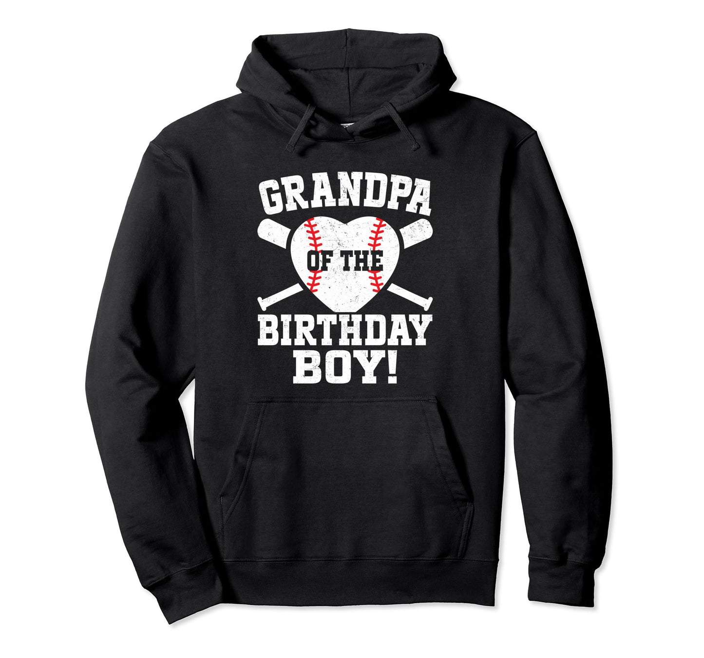 Grandpa Birthday Baseball Bday Hoodie - Fun Novelty Design for Adults - T-Shirt, Sweatshirt, Hoodie