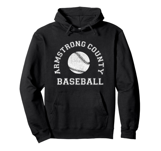 Armstrong County Baseball Distressed Hoodie - Aesthetic Graphic Unisex - T-Shirt, Sweatshirt, Hoodie