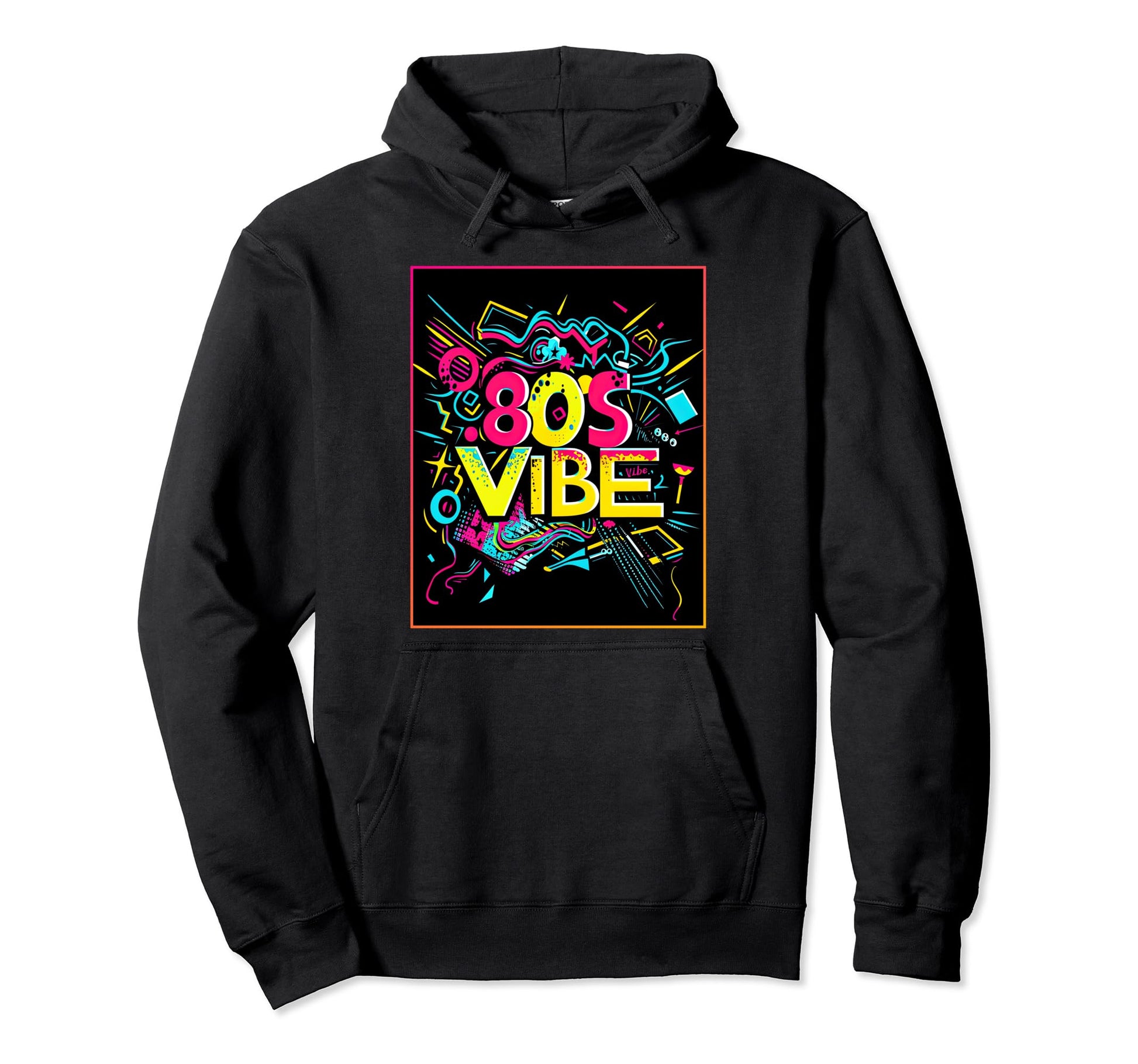 80S Party Synthwave Costume Hoodie - Novelty Apparel for Adults - T-Shirt, Sweatshirt, Hoodie