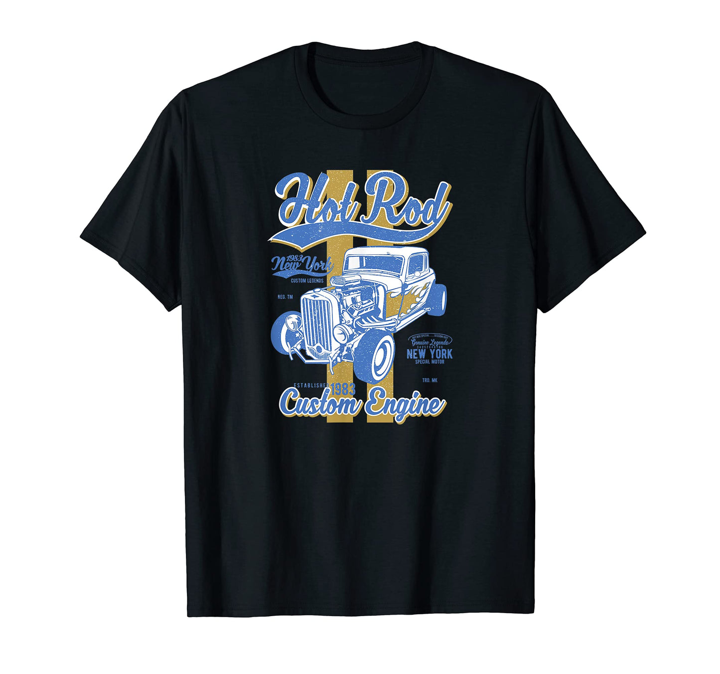 Hot Rod Custom Engine Ny Show Car T-Shirt - Custom Art Print Men Women - T-Shirt, Sweatshirt, Hoodie