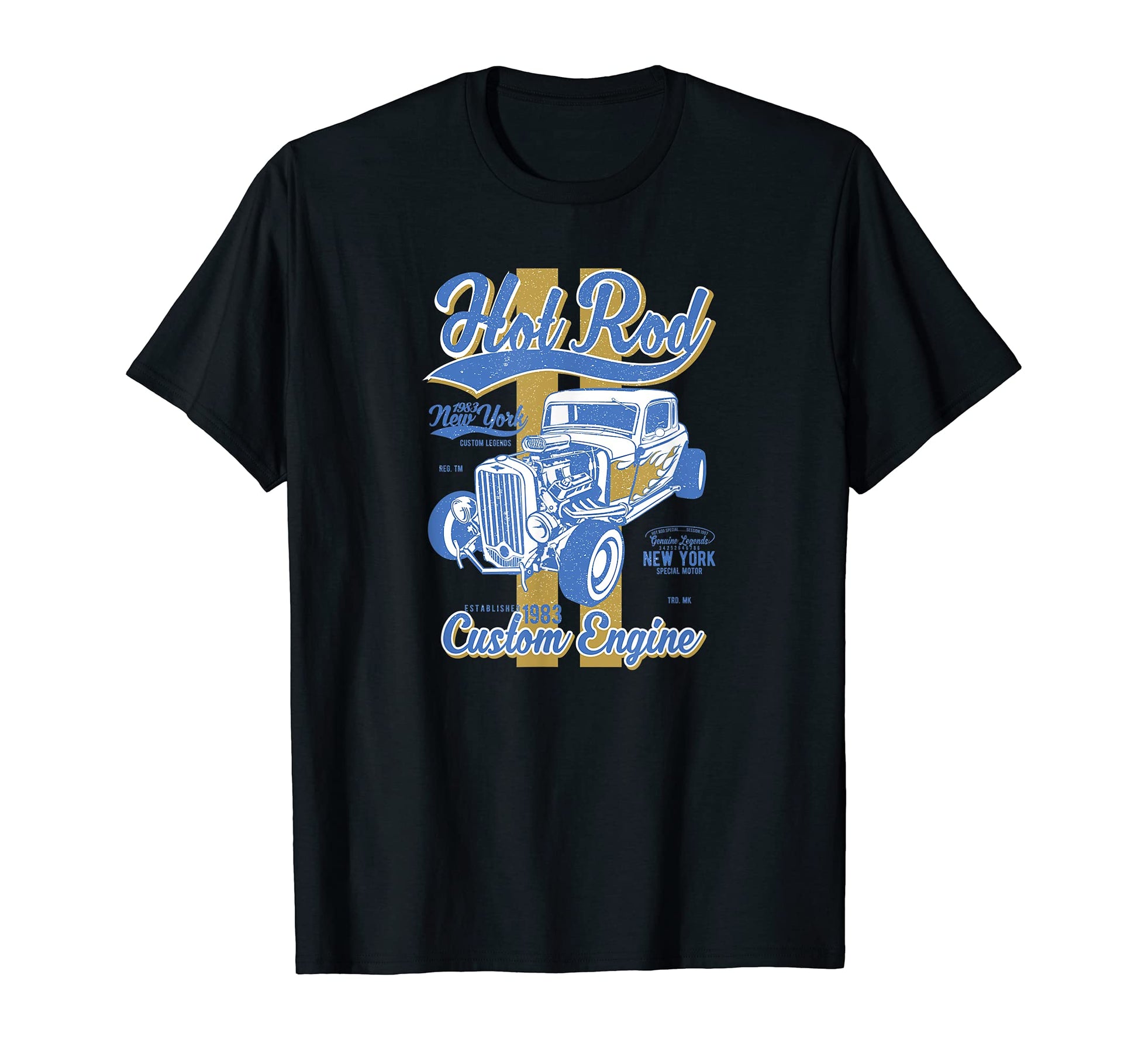 Hot Rod Custom Engine Ny Show Car T-Shirt - Custom Art Print Men Women - T-Shirt, Sweatshirt, Hoodie