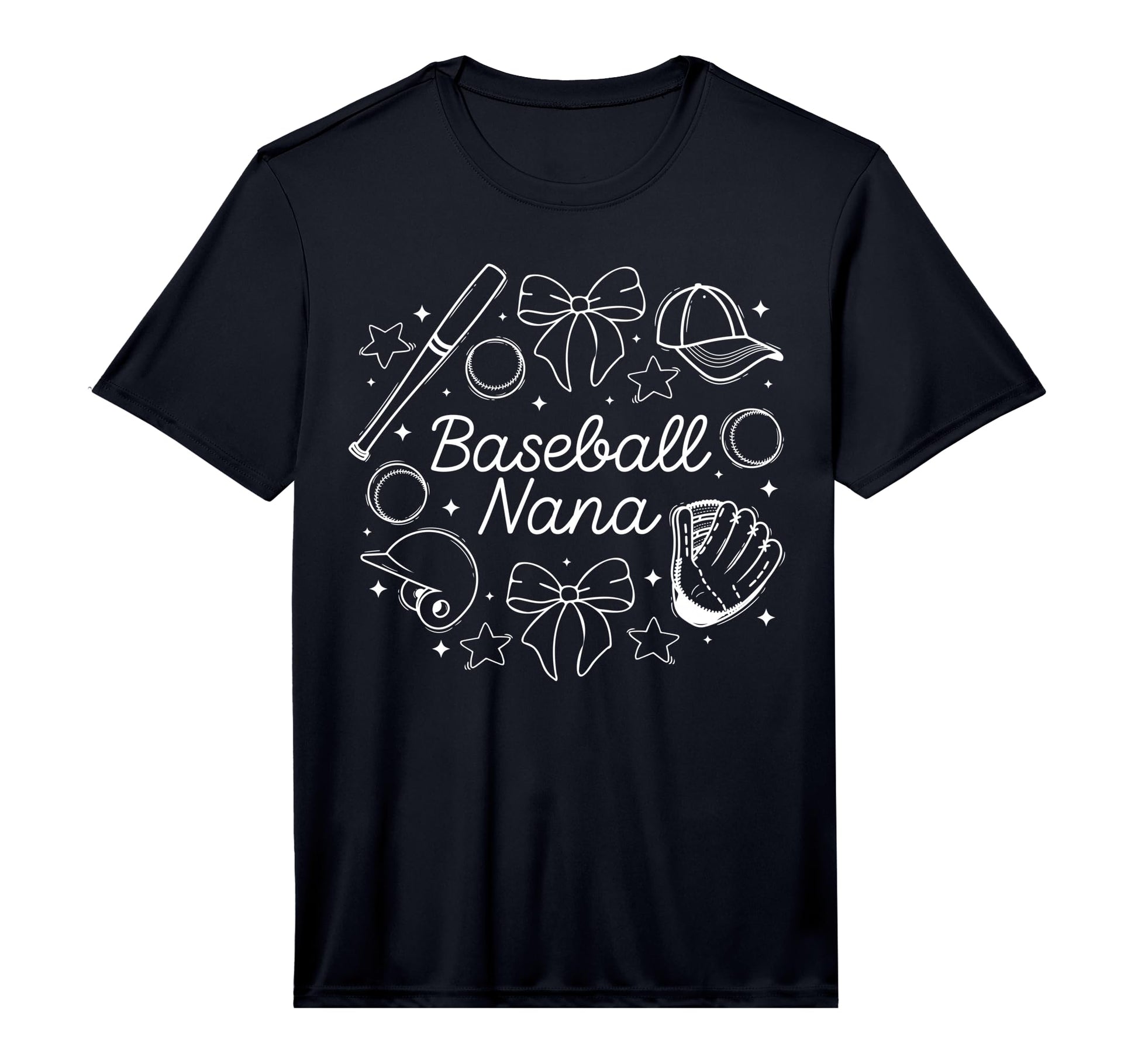 Mens Baseball Nana Coquette Nana T-Shirt - Custom Art Print for Adults - T-Shirt, Sweatshirt, Hoodie