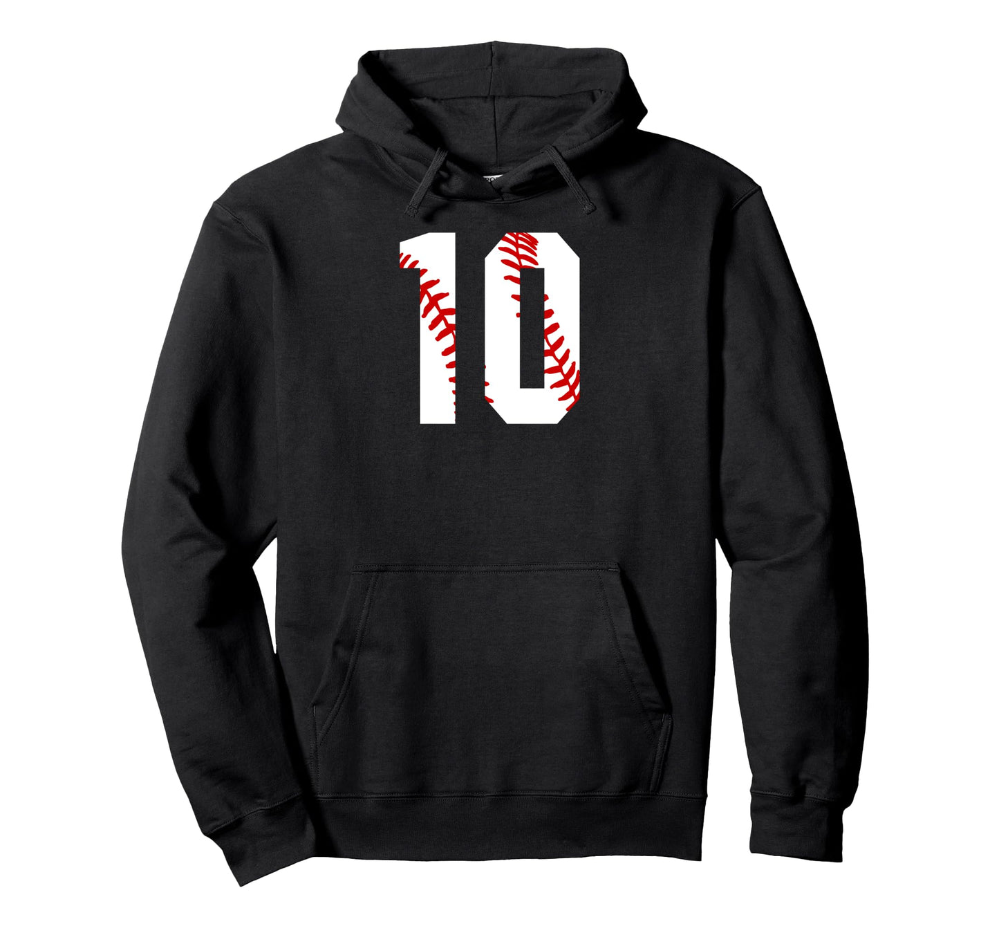 10 Baseball Baseball Player Number 10 Hoodie - Unique Graphic for Adults - T-Shirt, Sweatshirt, Hoodie