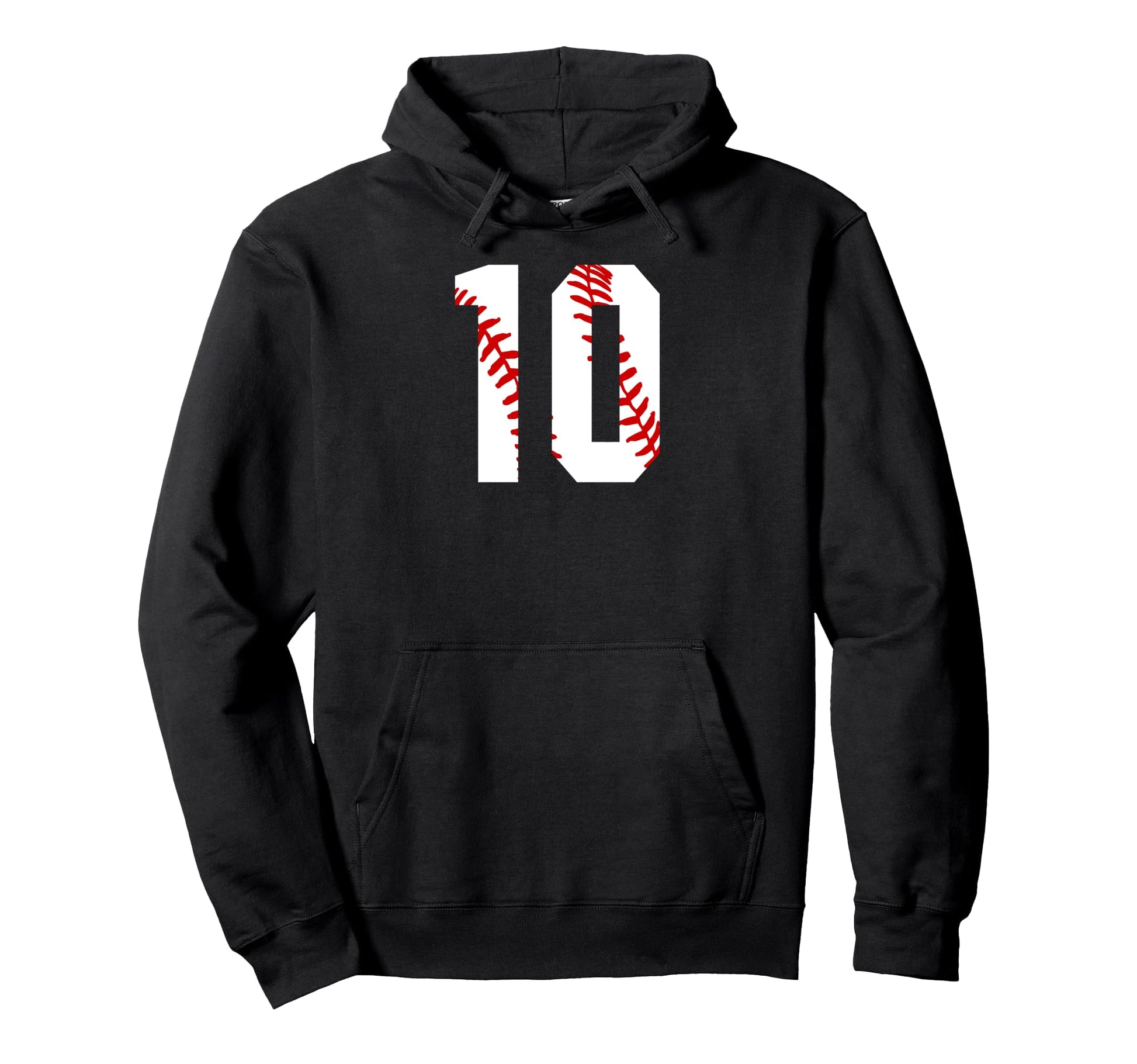 10 Baseball Baseball Player Number 10 Hoodie - Unique Graphic for Adults - T-Shirt, Sweatshirt, Hoodie