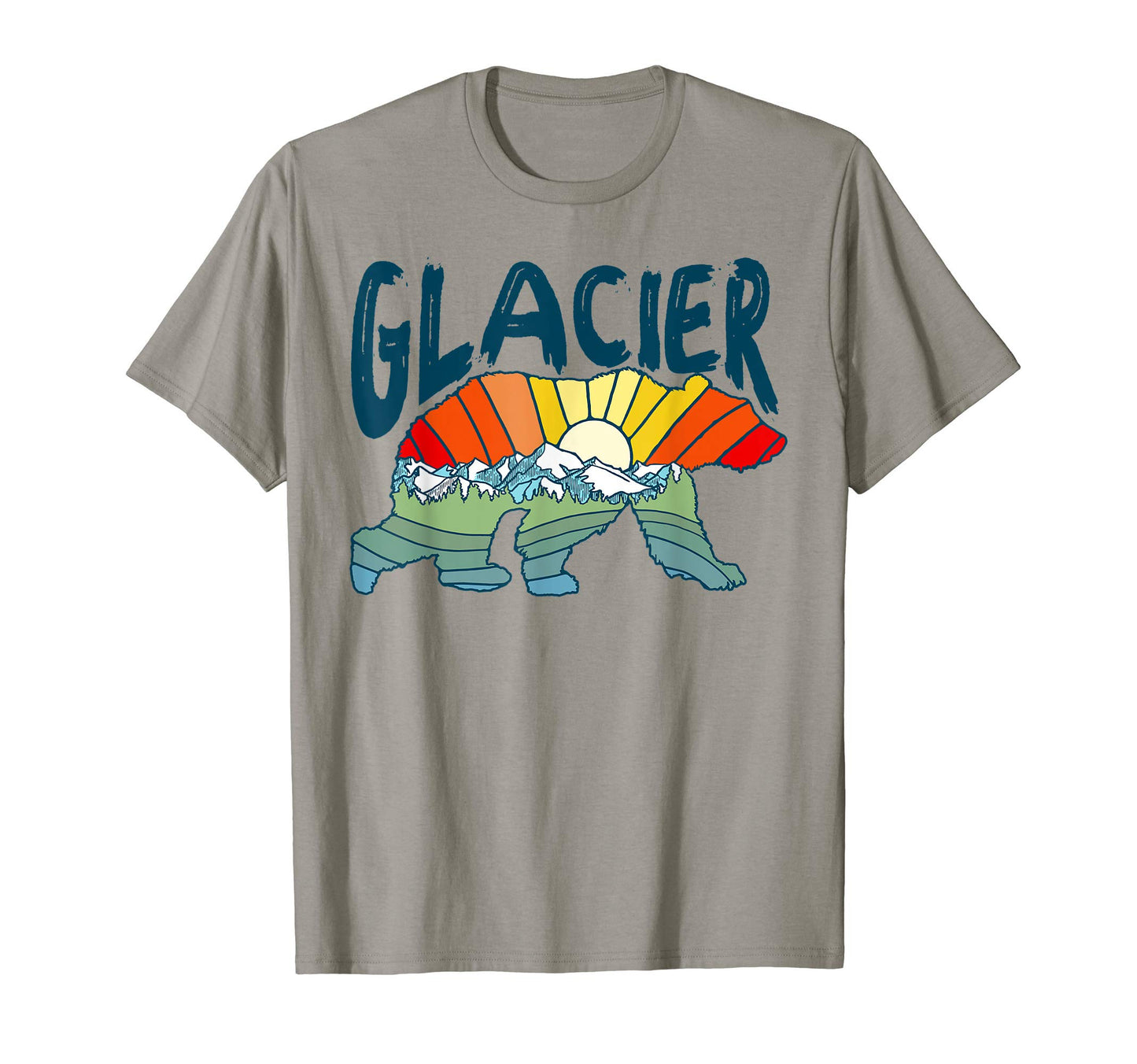 Glacier National Park Grizzly Bear T-Shirt - Novelty Apparel for Adults - T-Shirt, Sweatshirt, Hoodie