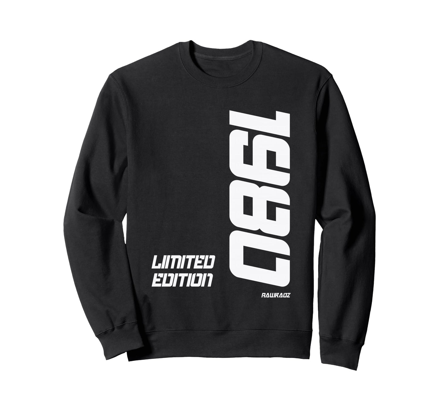 1980 Bold Typography Sweatshirt - Unique Graphic Men Women - T-Shirt, Sweatshirt, Hoodie