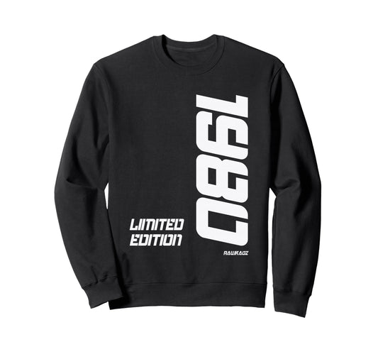 1980 Bold Typography Sweatshirt - Unique Graphic Men Women - T-Shirt, Sweatshirt, Hoodie